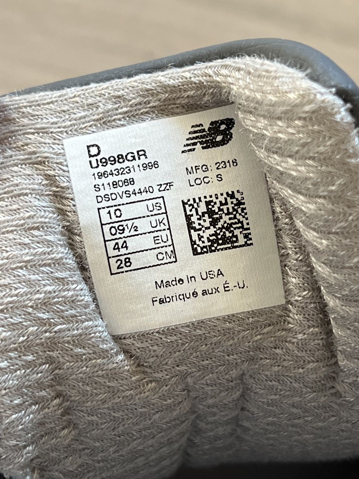 New Balance New Balance U998GR Size US 10 / EU 43 - 4 Thumbnail