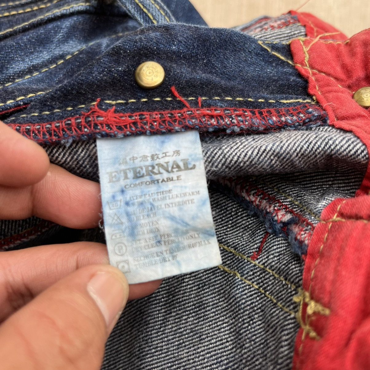 Japanese Brand ETERNAL JAPANESE DISTRESSED DENIM VINTAGE JEANS Size US 34 / EU 50 - 4 Thumbnail
