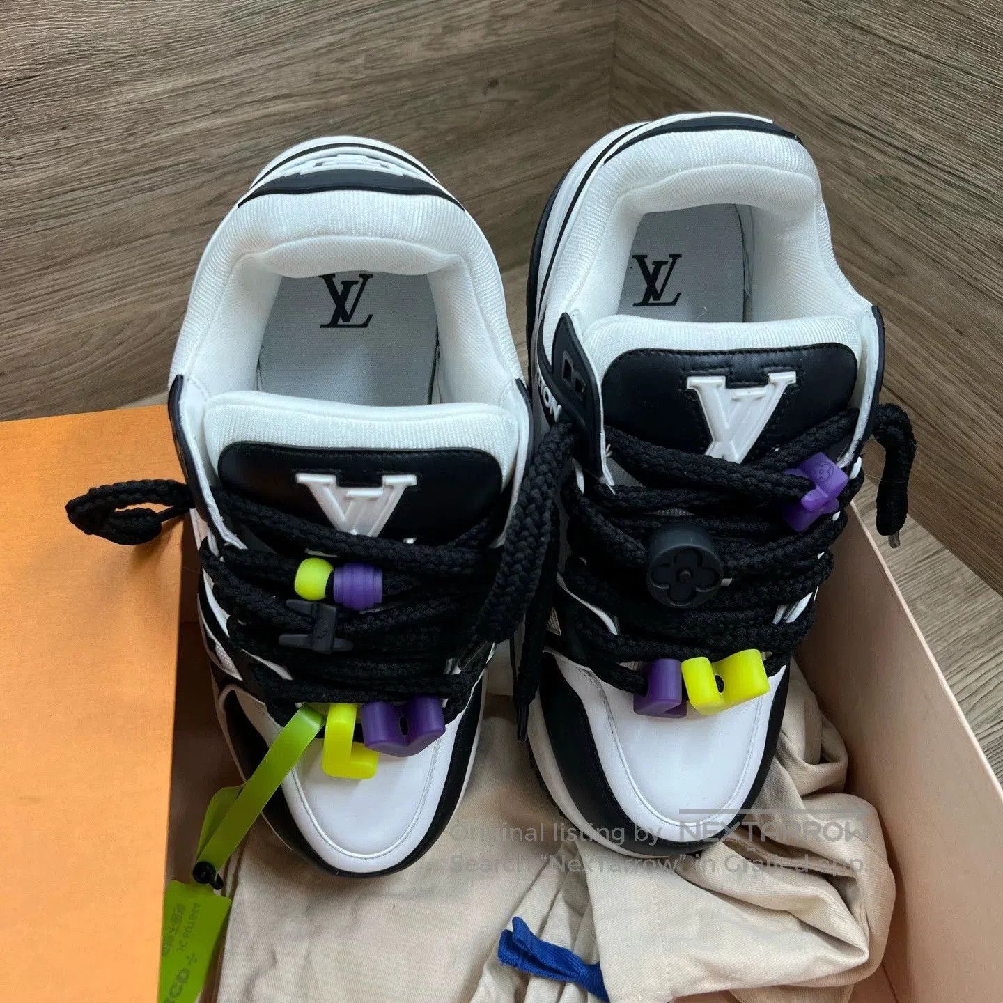 Louis Vuitton LV Trainer Black White Lowtop Sneakers. Size US 7 / EU 40 - 3 Thumbnail