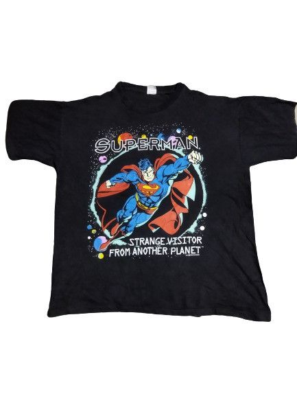 image of Dc Comics Vintage 1992 Superman in Black, Men's (Size XL)