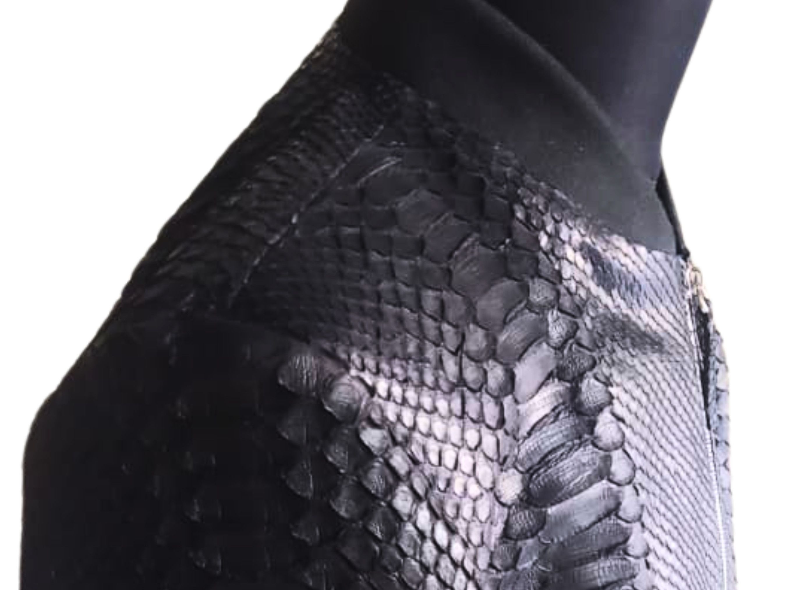 Other Snakeskin Bomber Leather Jacket Size US XL / EU 56 / 4 - 4 Thumbnail