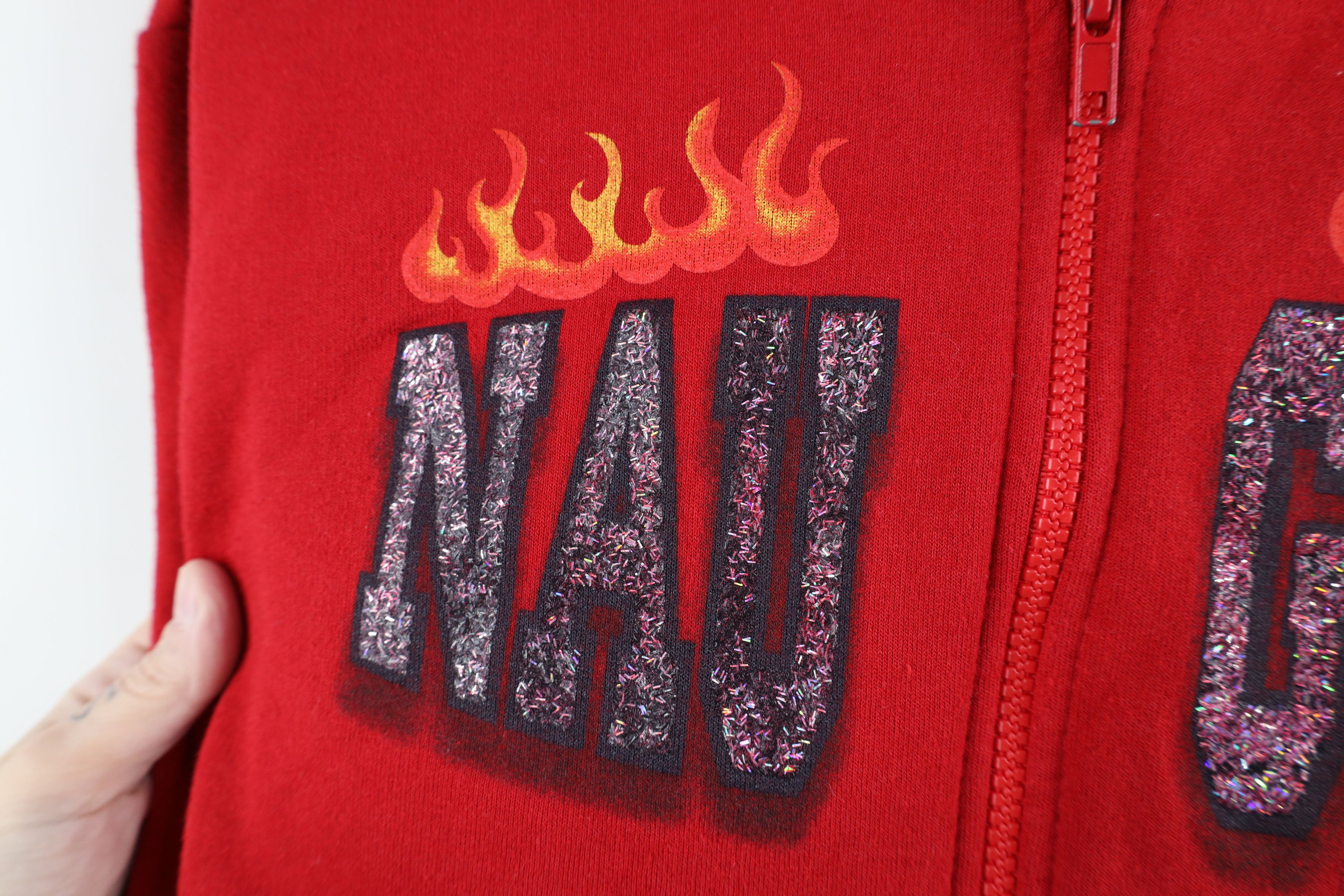 Vintage Vintage 90s Y2K Babydoll Naughty Fire Flames Zip Hoodie USA Size M / US 6-8 / IT 42-44 - 8 Thumbnail