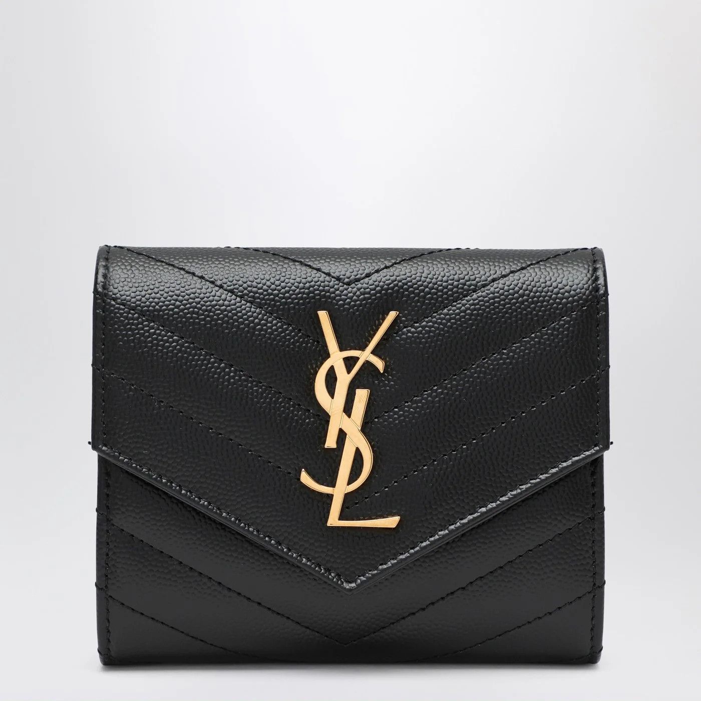 Saint Laurent Paris o1d2blof0526 Size: OS / Tri-fold Cassandre Wallet in Black Size ONE SIZE - 1 Thumbnail