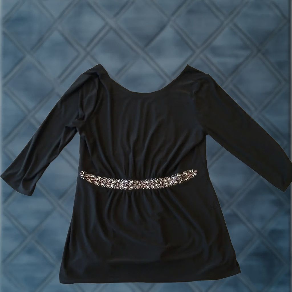 White House Black Market White House Black Market Shirt Womens XL Black 3/4 Sleeve Stretch Size XL / US 12-14 / IT 48-50 - 1 Thumbnail