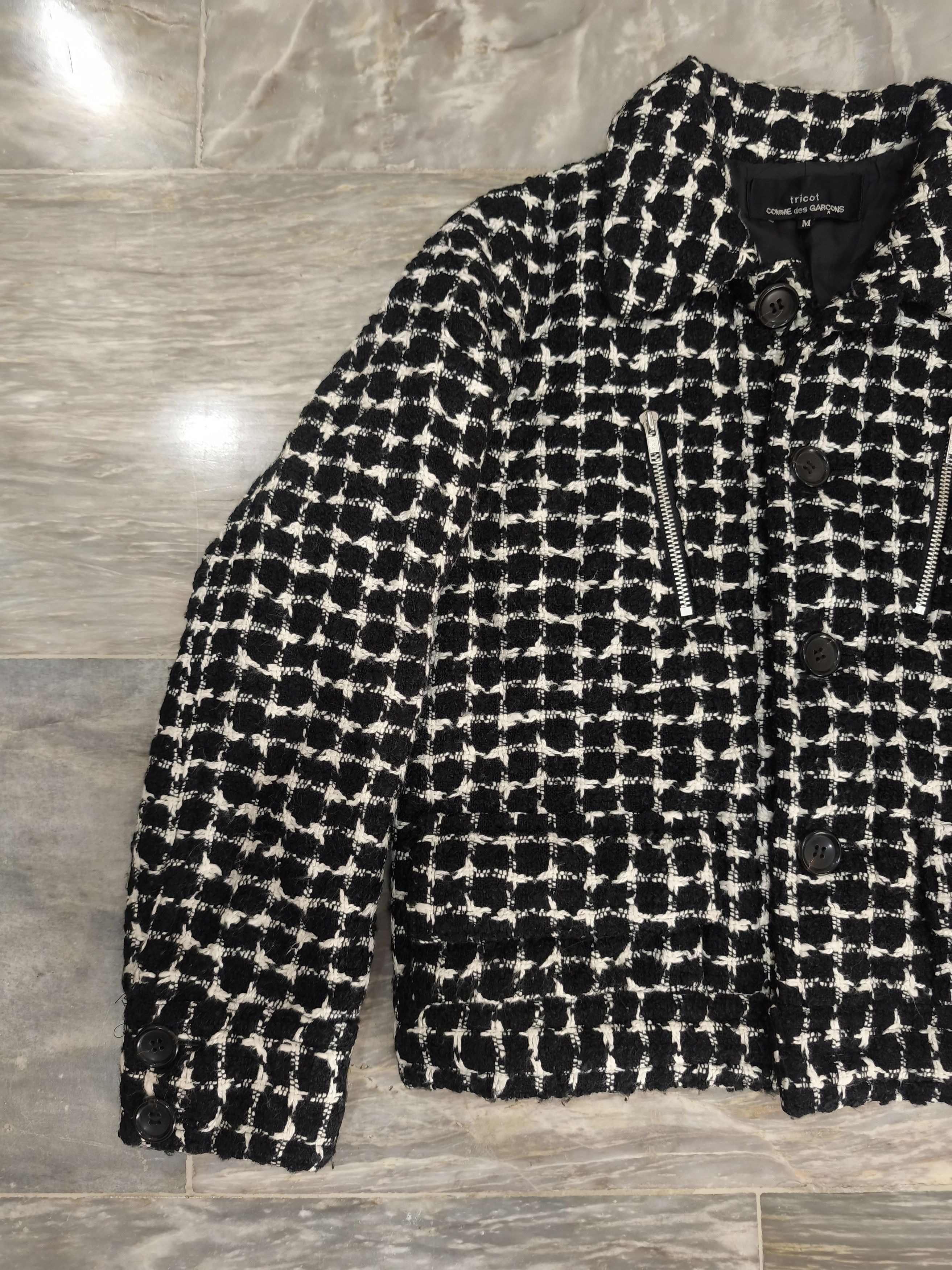 Tricot Comme des Garcons Archival Tricot Comme des Garcons Tweed Jacket - AD2005 Size M / US 6-8 / IT 42-44 - 2 Thumbnail