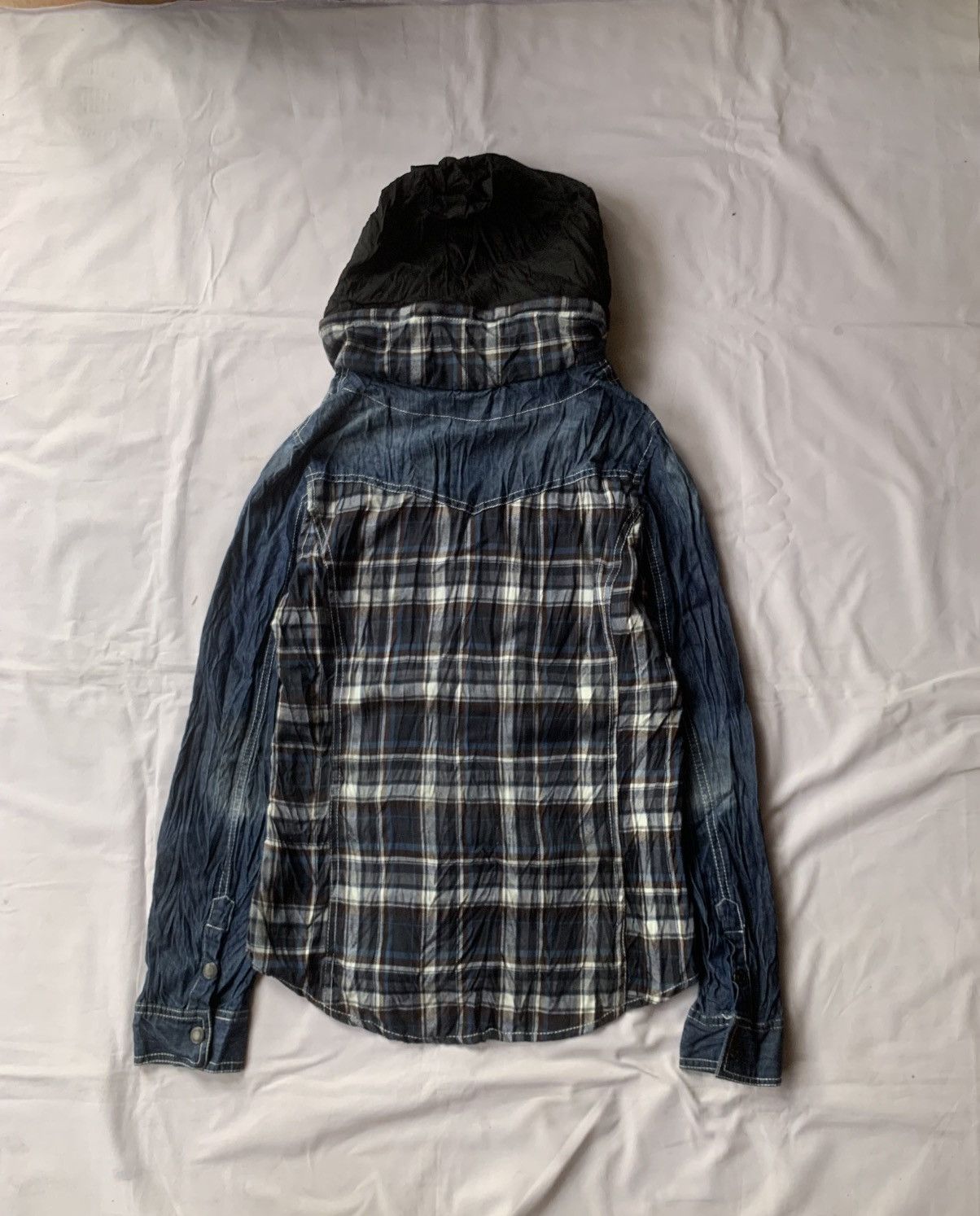 Japanese Brand IN THE ATTIC Double Layered Flannel Denim With Hoodie Shirt Size US S / EU 44-46 / 1 - 10 Thumbnail