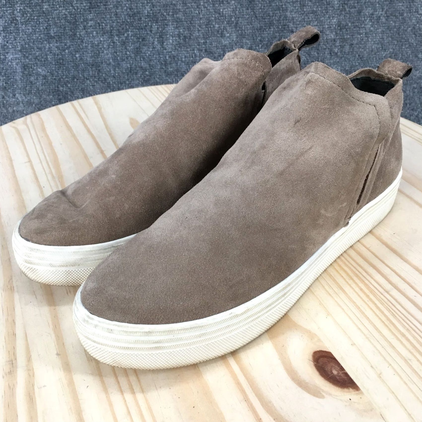 Dolce Vita Dolce Vita Tate Sneakers Womens 11 Taupe Suede Leather High Top Casual Shoes Size L / US 10 / IT 46 - 3 Thumbnail