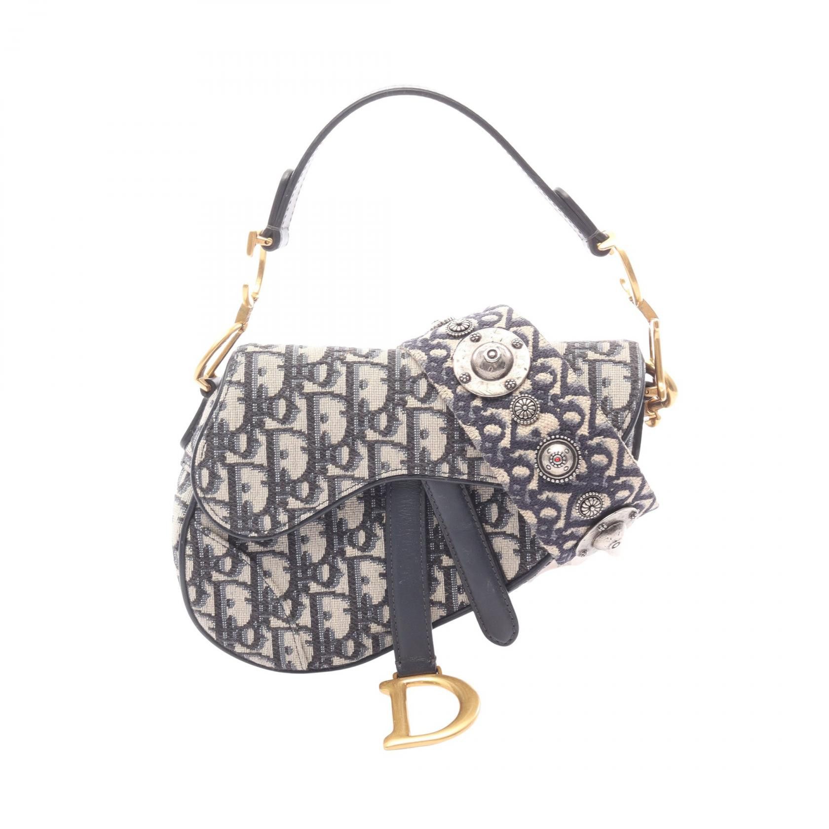 Dior Dior Dior Saddle Bag Oblique Jacquard Shoulder Bag Textile Crossbody Bag DUTY FREE for USA Size ONE SIZE - 1 Thumbnail