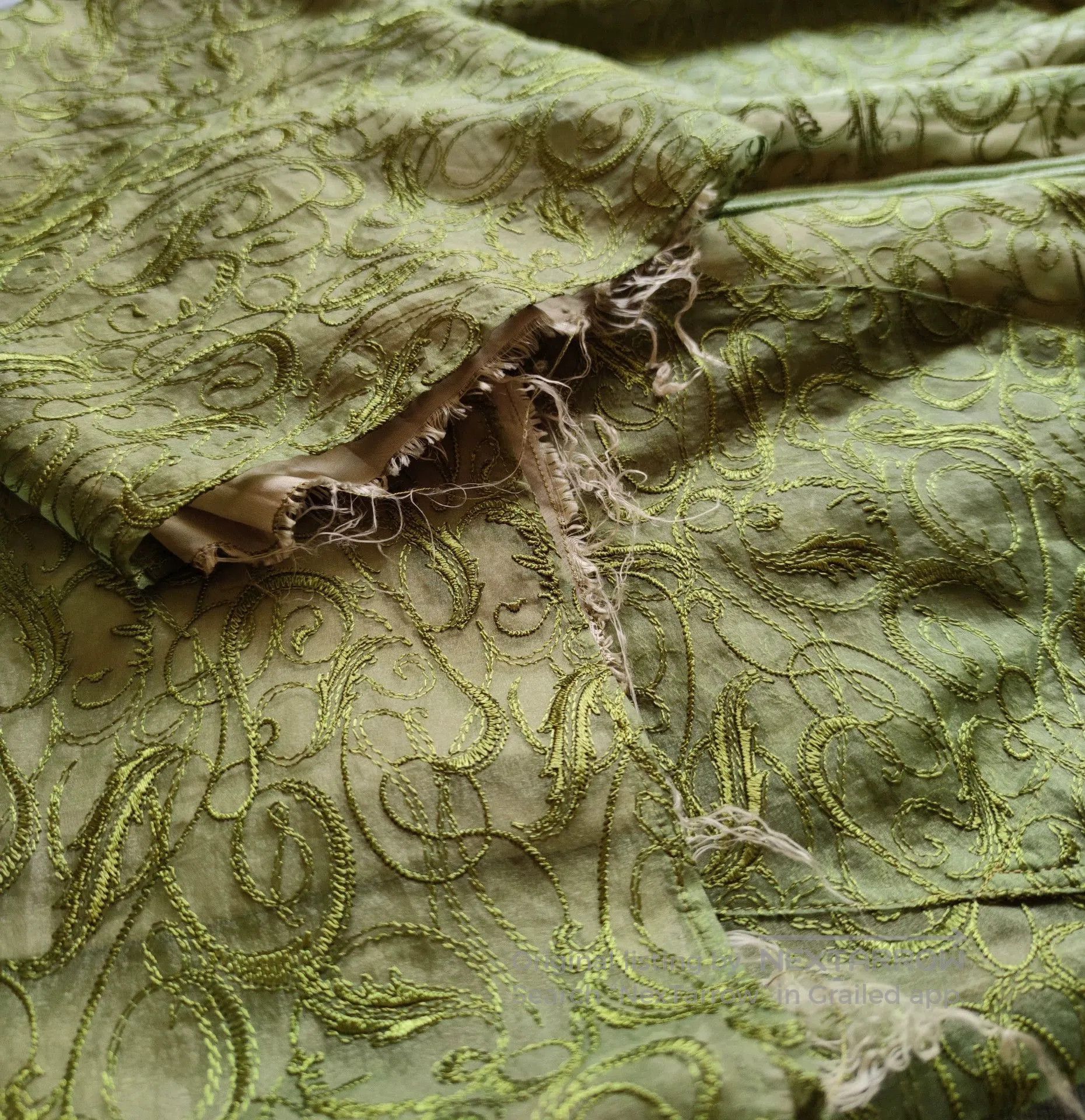 Sulvam Embroidered Green Wide. Size US 26 / EU 42 - 6 Thumbnail