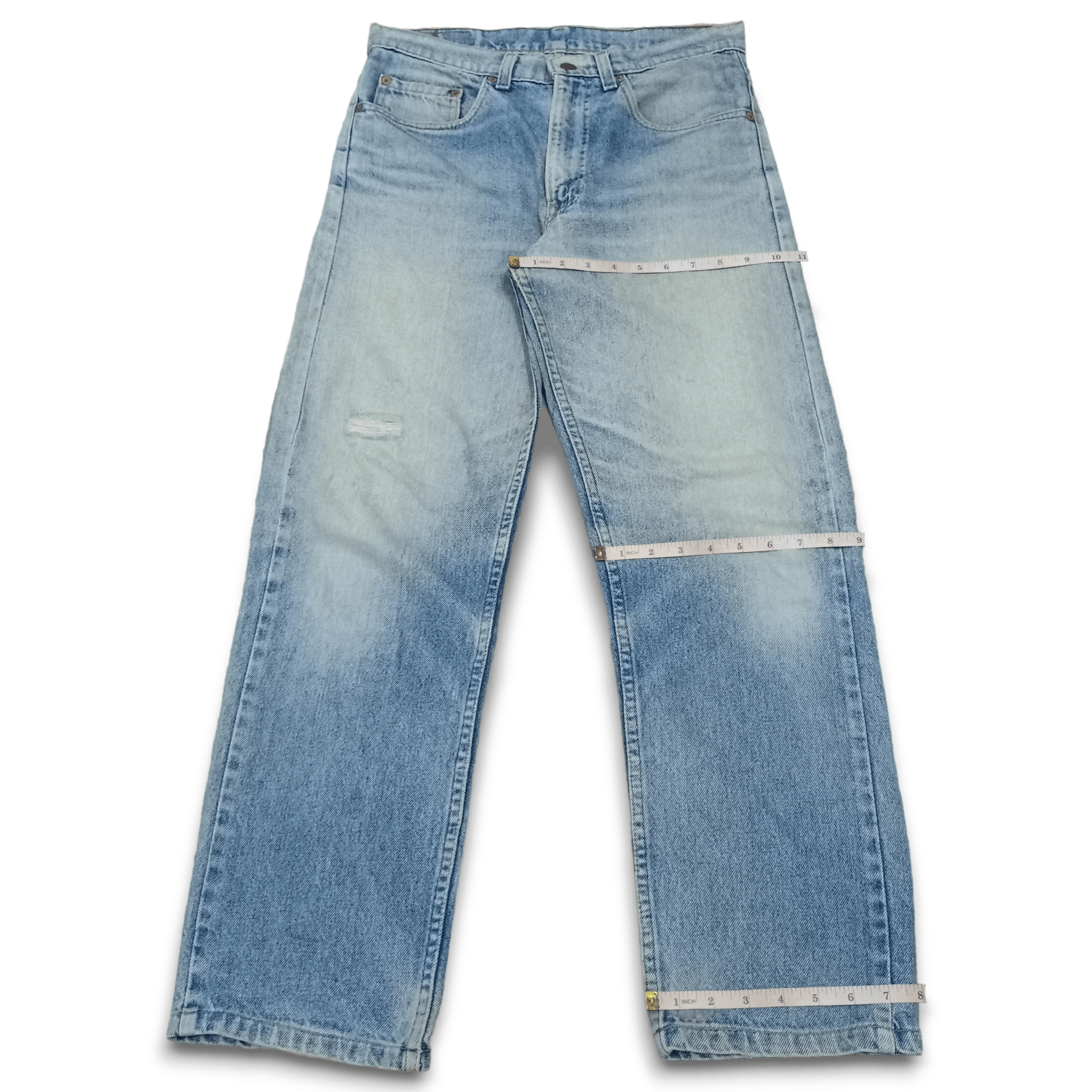 Levi's × Levi's Vintage Clothing Vintage 90s Levis 505 Light Wash Distressed Loose Jeans Size US 31 - 12 Thumbnail
