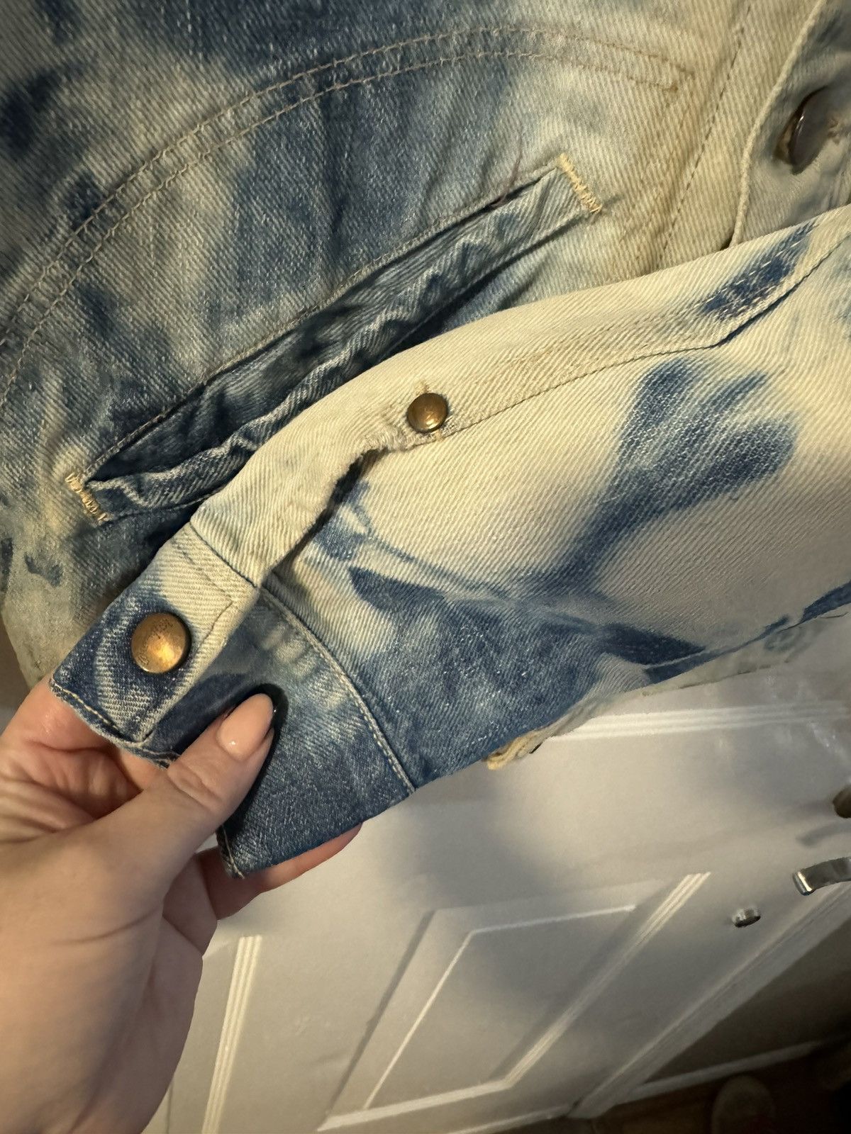Wrangler 50s WRANGLER BLUE BELL DENIM JACKET Tie Dyed HandPainted Cat Size S / US 4 / IT 40 - 8 Thumbnail