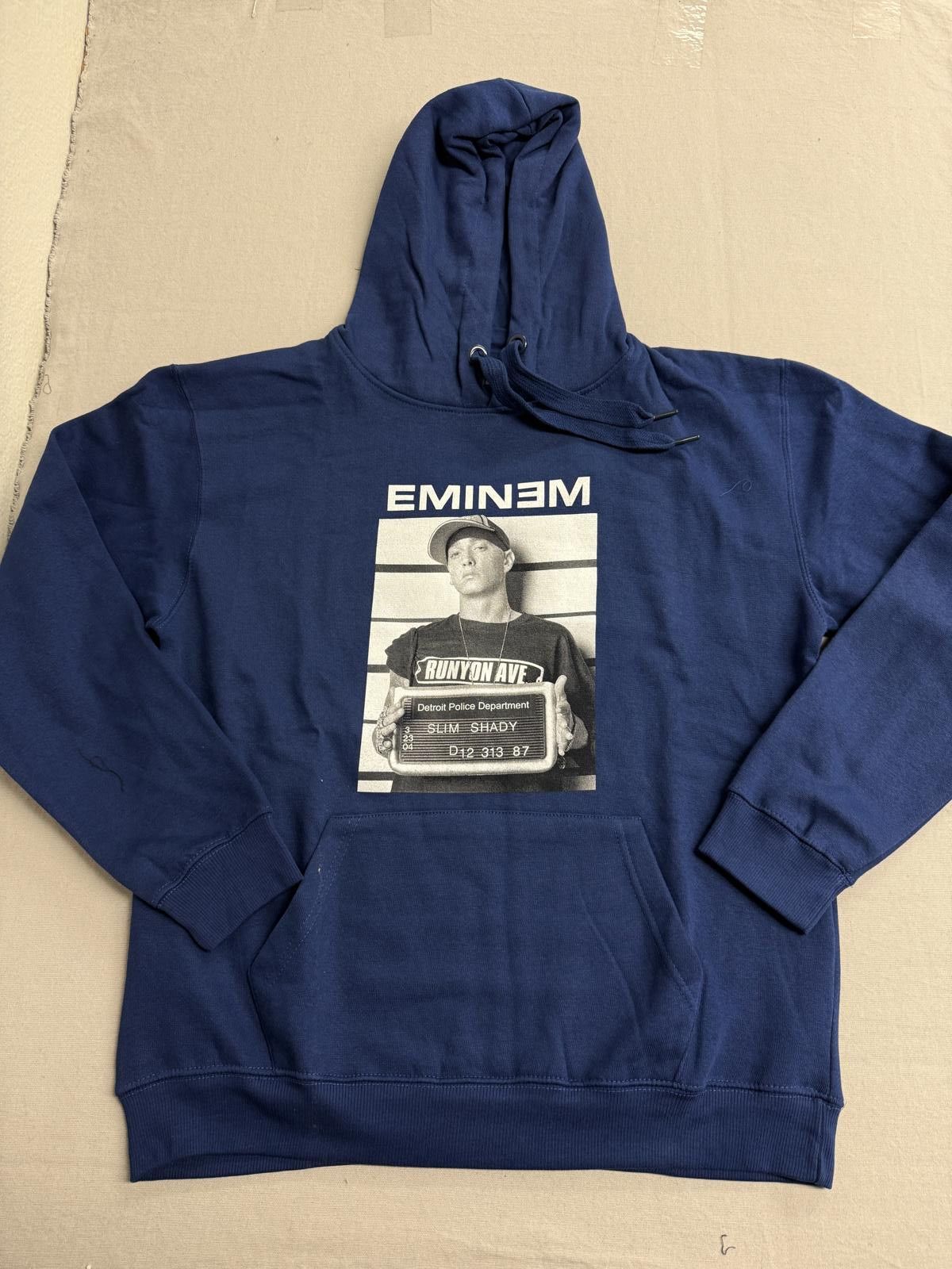 Eminem Eminem Hoodie Navy- Classic Slim Shady Mugshoot -L Size US L / EU 52-54 / 3 - 1 Thumbnail
