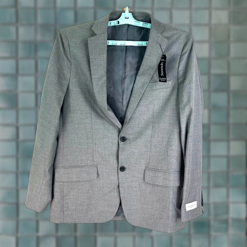 Haggar Haggar J.M. Hagger Joe III Slim Fit Stretch Blazer Mens Size 40 Gray Size 40R - 1 Thumbnail