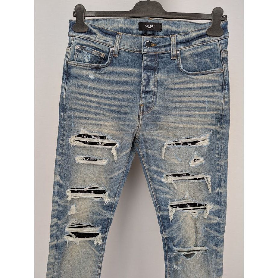 Amiri o1rshd1 Sequin Thrasher Jeans in Vintage Indigo Size US 33 - 3 Thumbnail