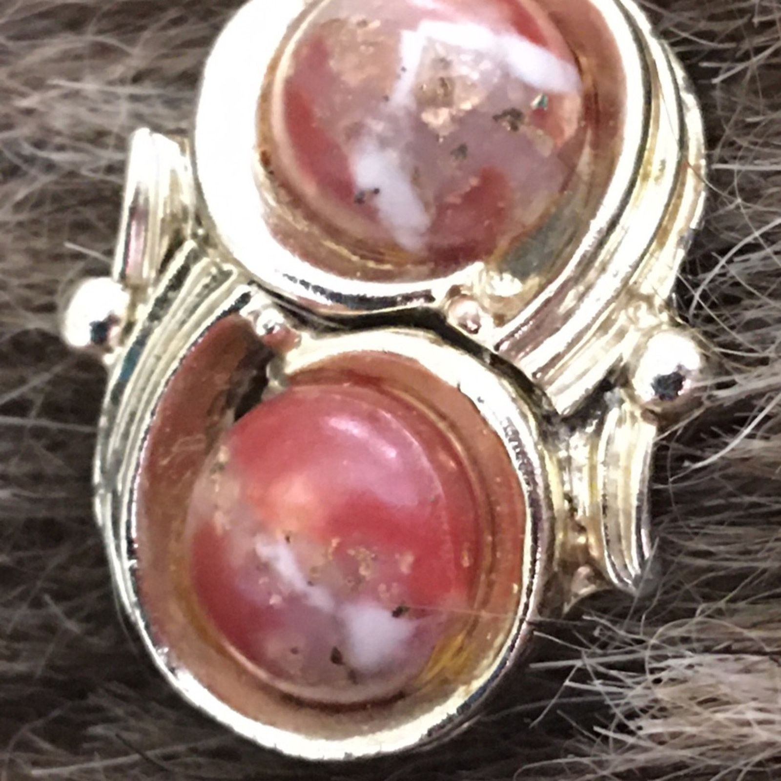 Vintage Vintage 60s brown marble silver tone clip earrings Size ONE SIZE - 6 Thumbnail