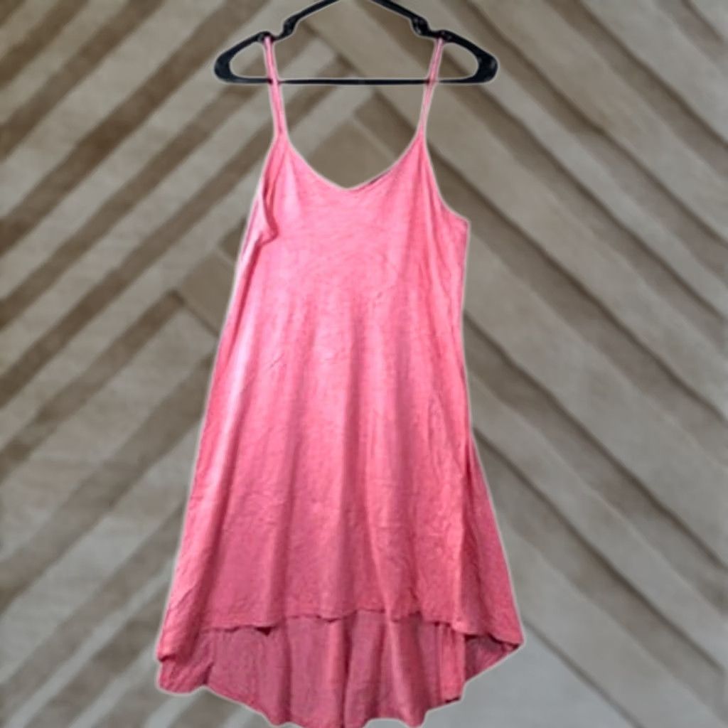 Express Express Dress Pink V-Neck Spaghetti Strap High Low Midi Sleeveless Small Women Size S / US 4 / IT 40 - 1 Thumbnail
