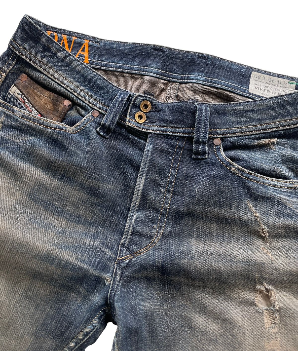 Diesel 2011 Diesel Dirty Newage Distressed Denim Size US 30 / EU 46 - 8 Thumbnail