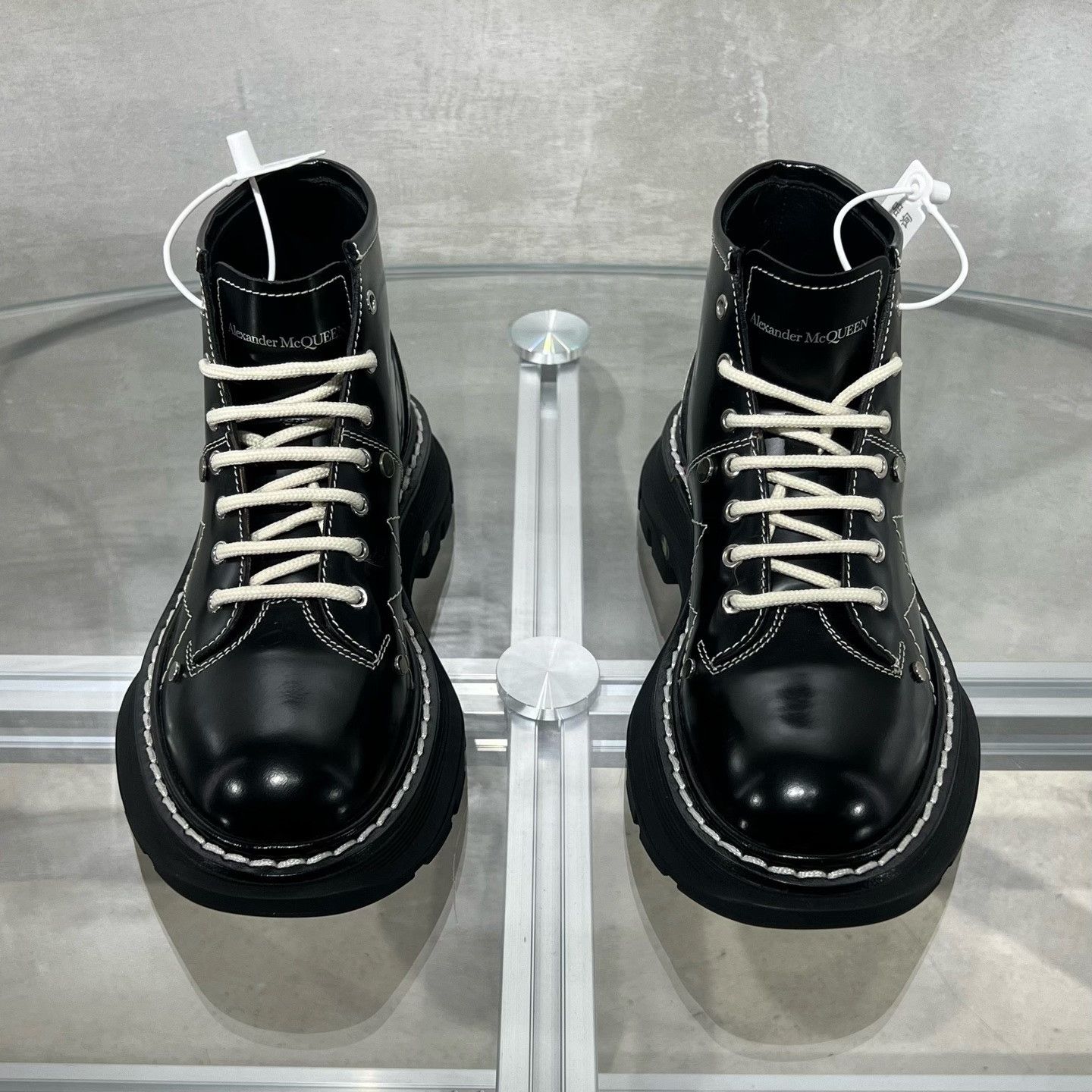 Alexander McQueen ALEXANDER MCQUEEN Tread Black Short Boots| Size US 4.5 / IT 34.5 - 2 Thumbnail