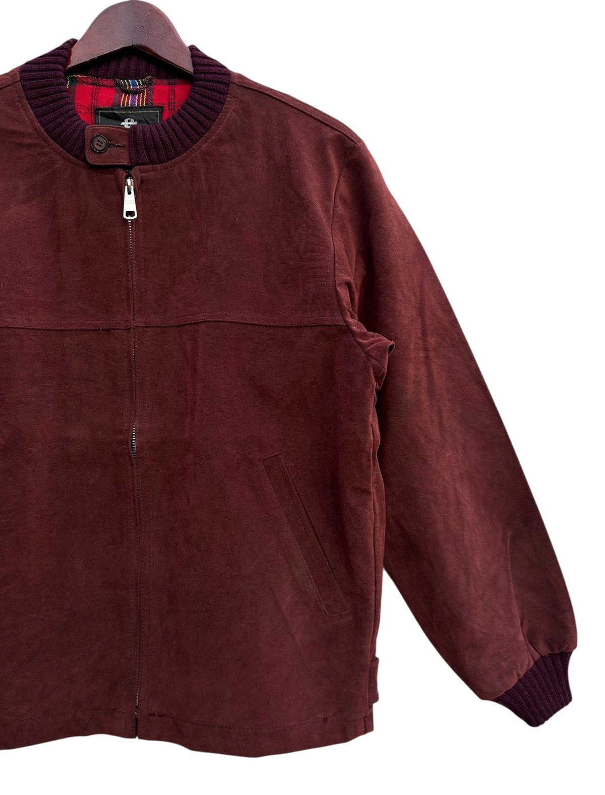 Japanese Brand Setalon Japan Suede Leather Jacket Tartan Lining Size US M / EU 48-50 / 2 - 11 Thumbnail