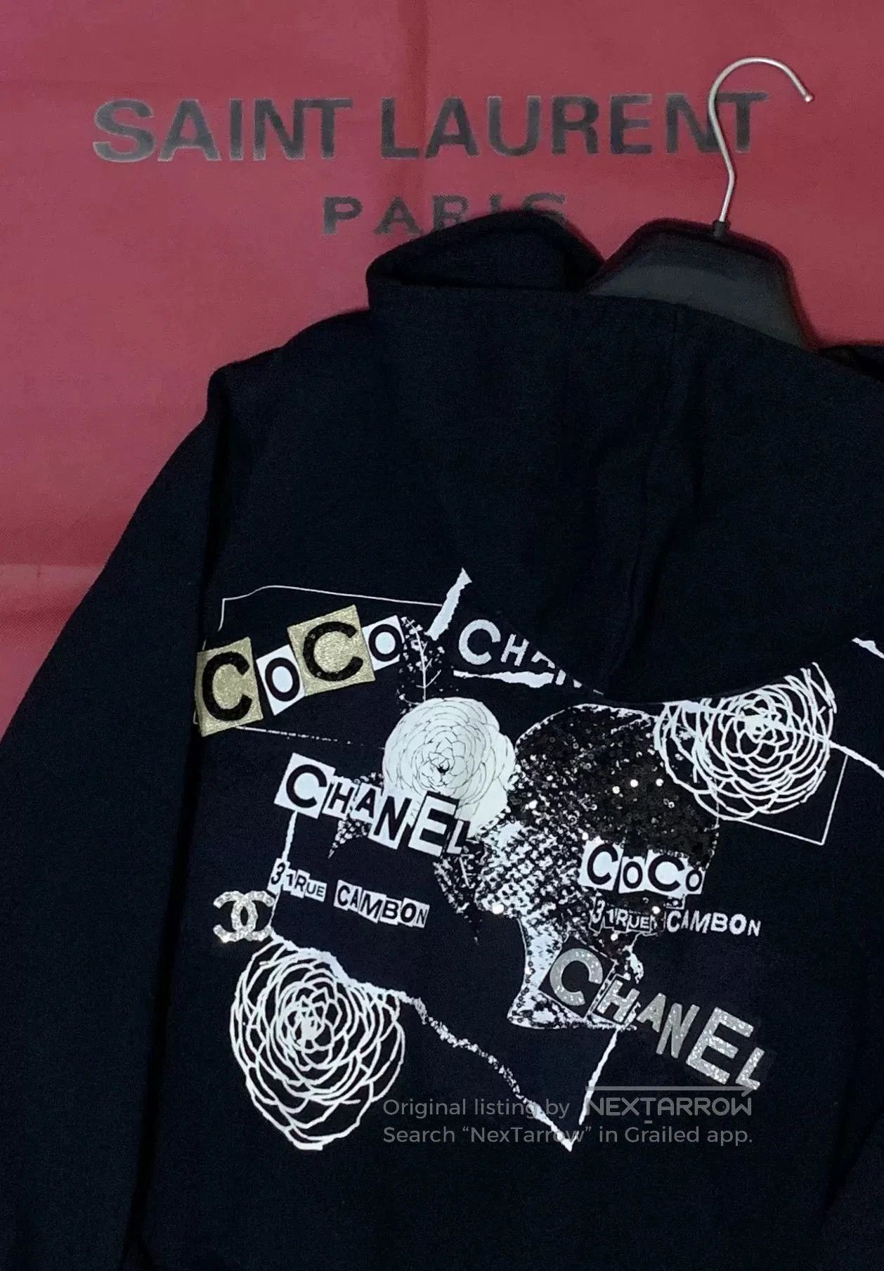 Chanel Chanel Black Graffiti Sequin Hooded Sweatshirt. Size S / US 4 / IT 40 - 6 Thumbnail