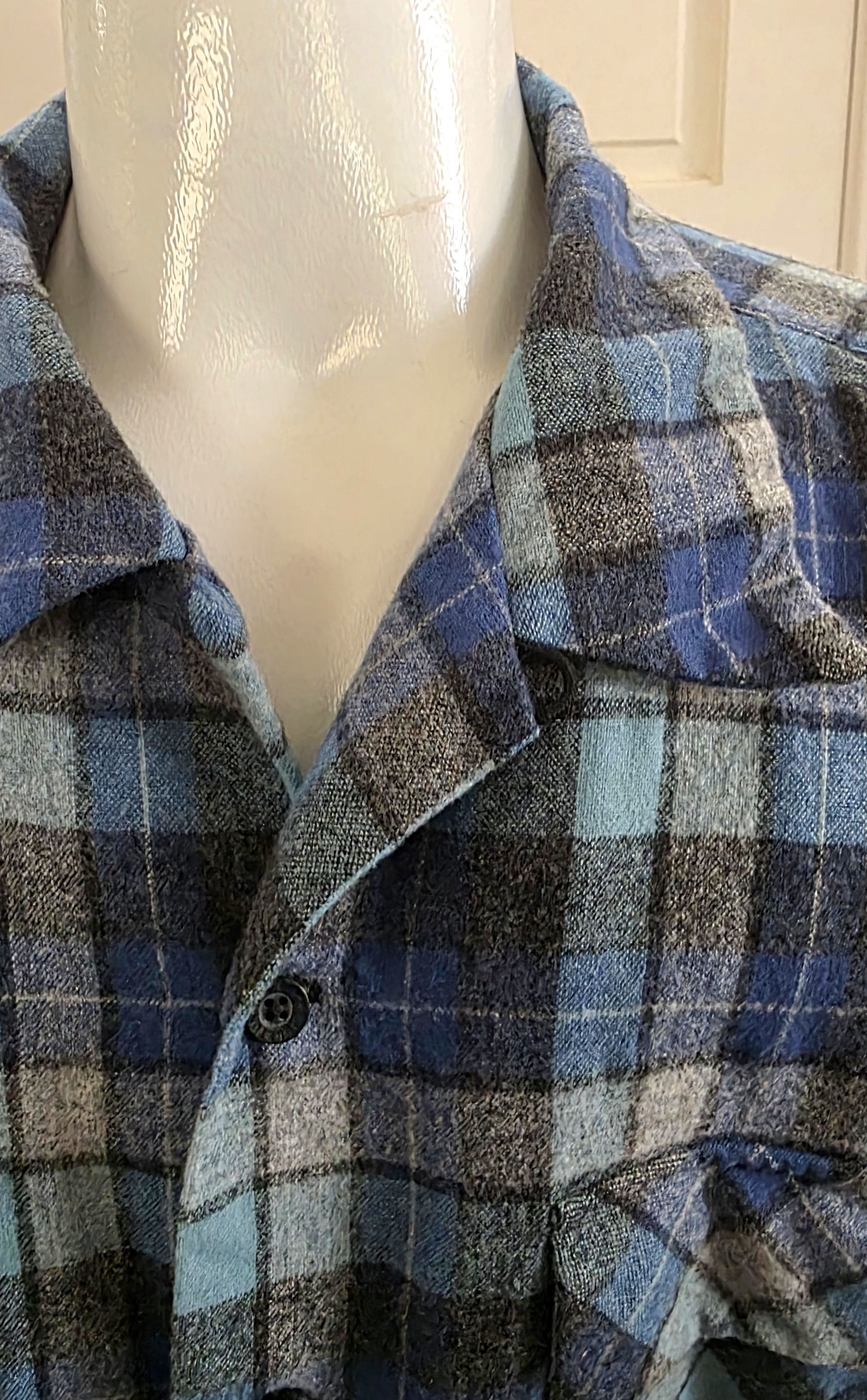 Pendleton Pendleton Board Shirt Wool Flannel Blue Plaid Button-Up XXL Size US XXL / EU 58 / 5 - 3 Thumbnail