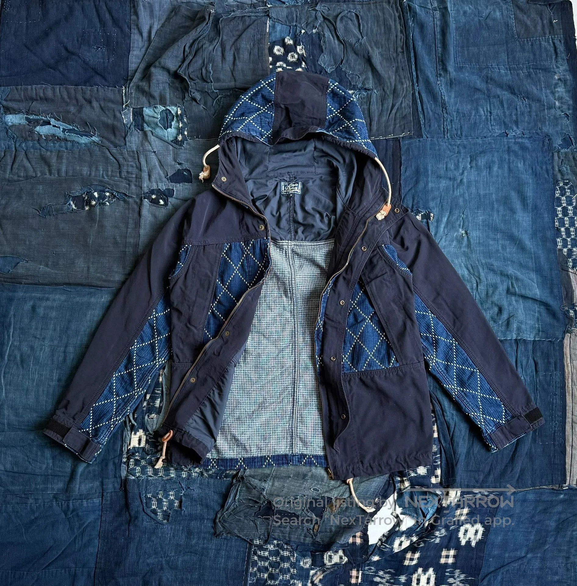 Studio D'Artisan Studio D'Artisan Indigo Sashiko Trench Jacket. Size US M / EU 48-50 / 2 - 2 Thumbnail