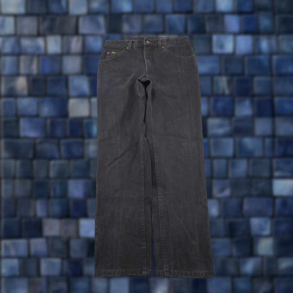 Lee VINTAGE Lee Jeans Mens 5-Pocket Denim Straight Black Cotton 31 Inseam 33x32 Size 33 Rise Mid 10-12 in Regular Zip Size US 33 - 1 Thumbnail