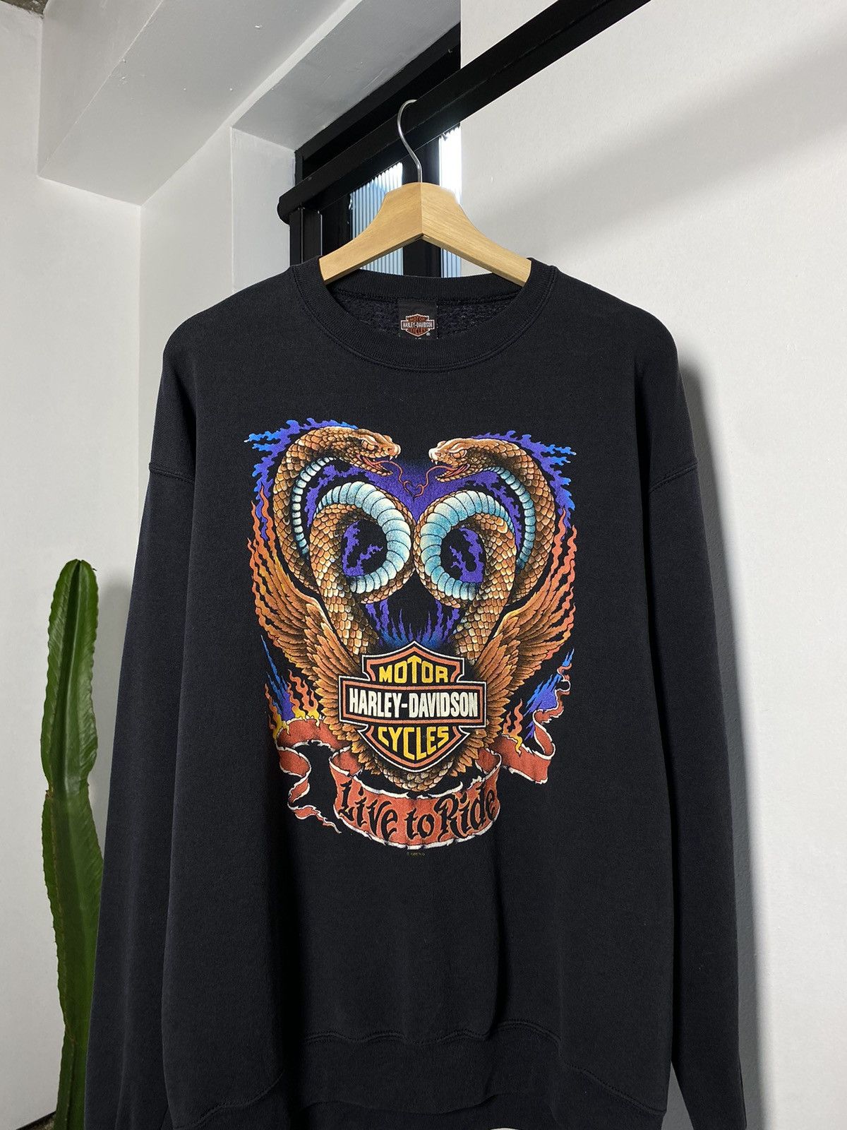 Harley Davidson Vintage Harley Davidson Snakes Crewneck Size US L / EU 52-54 / 3 - 2 Thumbnail