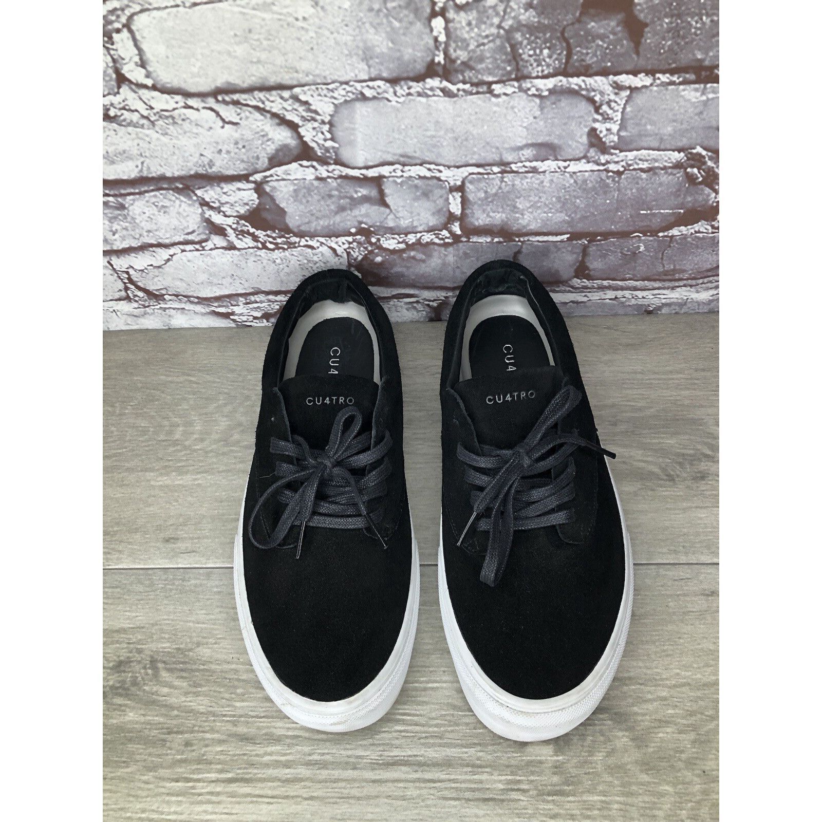 Other CU4TRO Black Suede Leather Lace Up Low Top Sneakers Shoes Wo Size US 10 / IT 40 - 16 Thumbnail