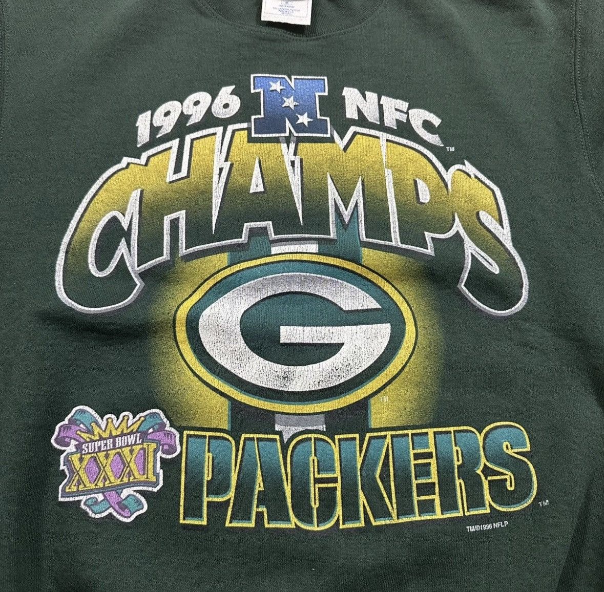 Pro Player 1996 Pro Player Green Bay Packers NFC Champs Crewneck Size US M / EU 48-50 / 2 - 4 Thumbnail