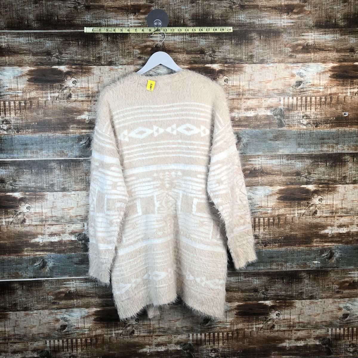Japanese Brand DL Denifits Navajo fur shaggy mohair Cardigan Knitwear #C333 Size L / US 10 / IT 46 - 11 Thumbnail