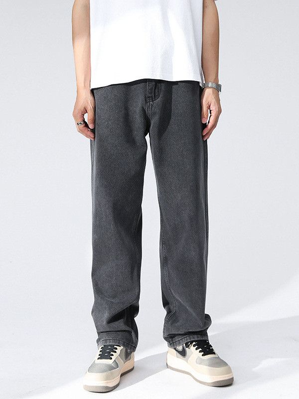 Japanese Brand Men's trendy Japanese retro loose straight leg jeans Size US 32 / EU 48 - 1 Thumbnail