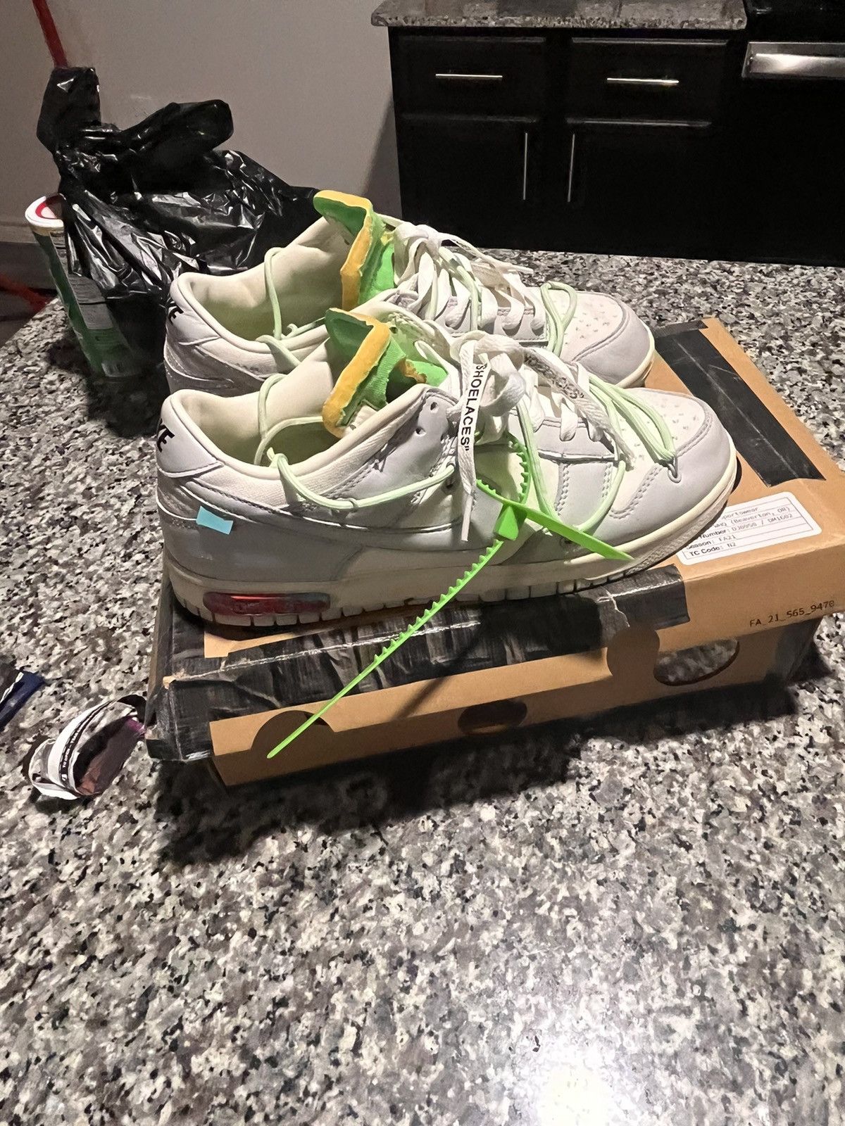 Nike × Off-White Nike Dunk Low A lot 7 Size US 10.5 / EU 43-44 - 4 Thumbnail
