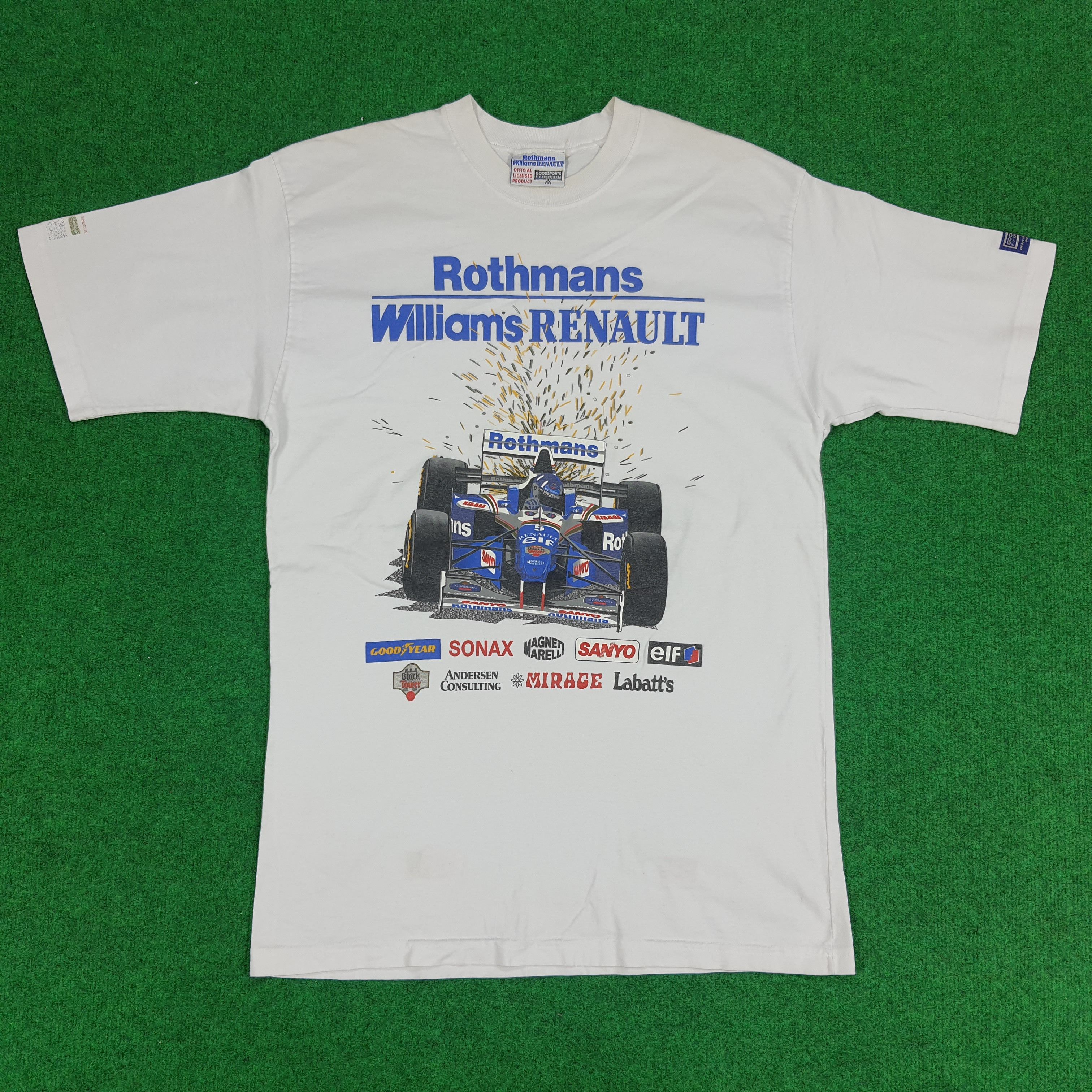 Vintage Vintage Rothman William Renault F1 Motorsports Racing Tshirt Size US M / EU 48-50 / 2 - 1 Thumbnail