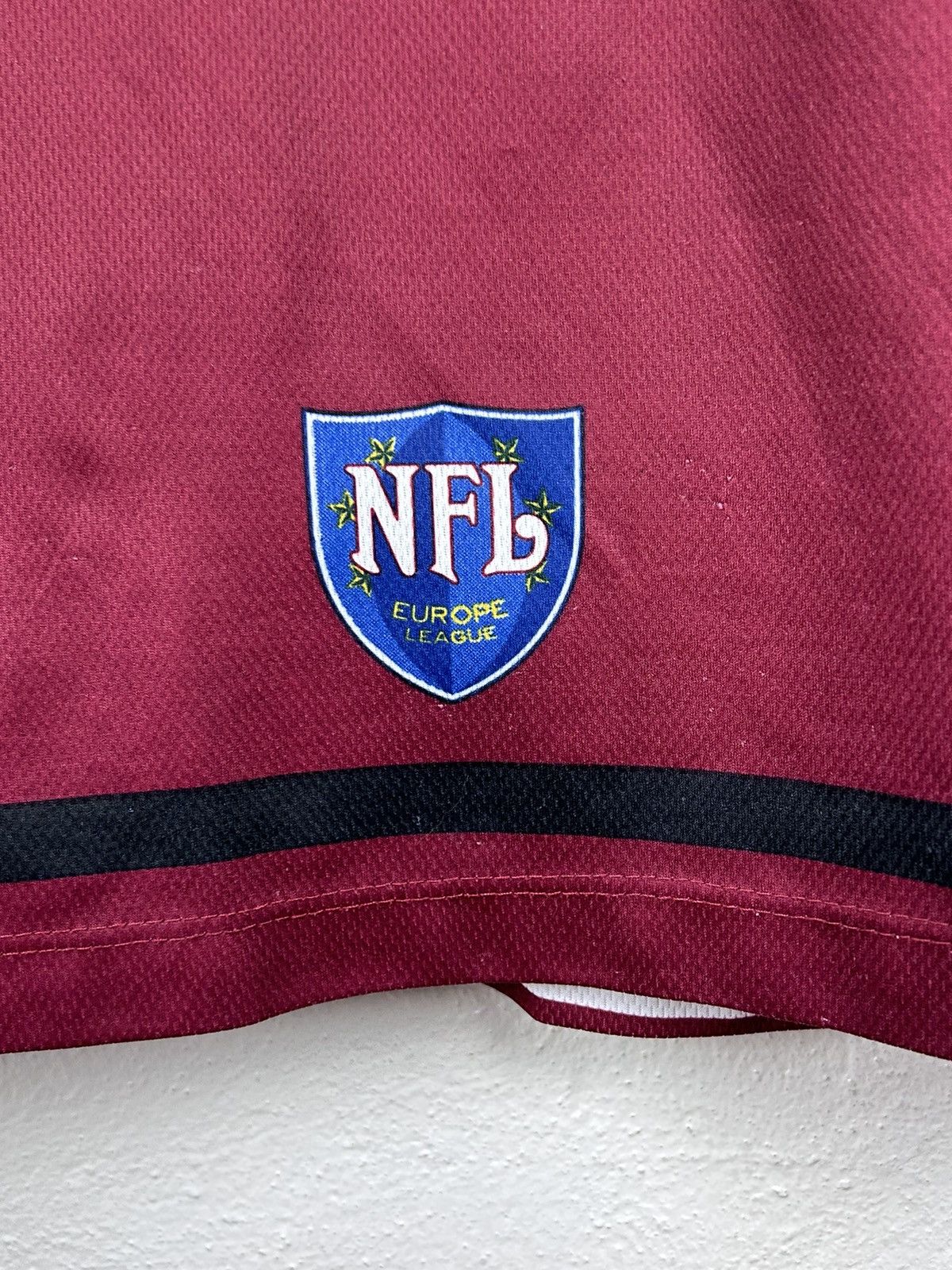 NFL 90s Vintage NFL Badge Dusseldorf Rhein Fire #14 Jersey Size US XXL / EU 58 / 5 - 6 Thumbnail
