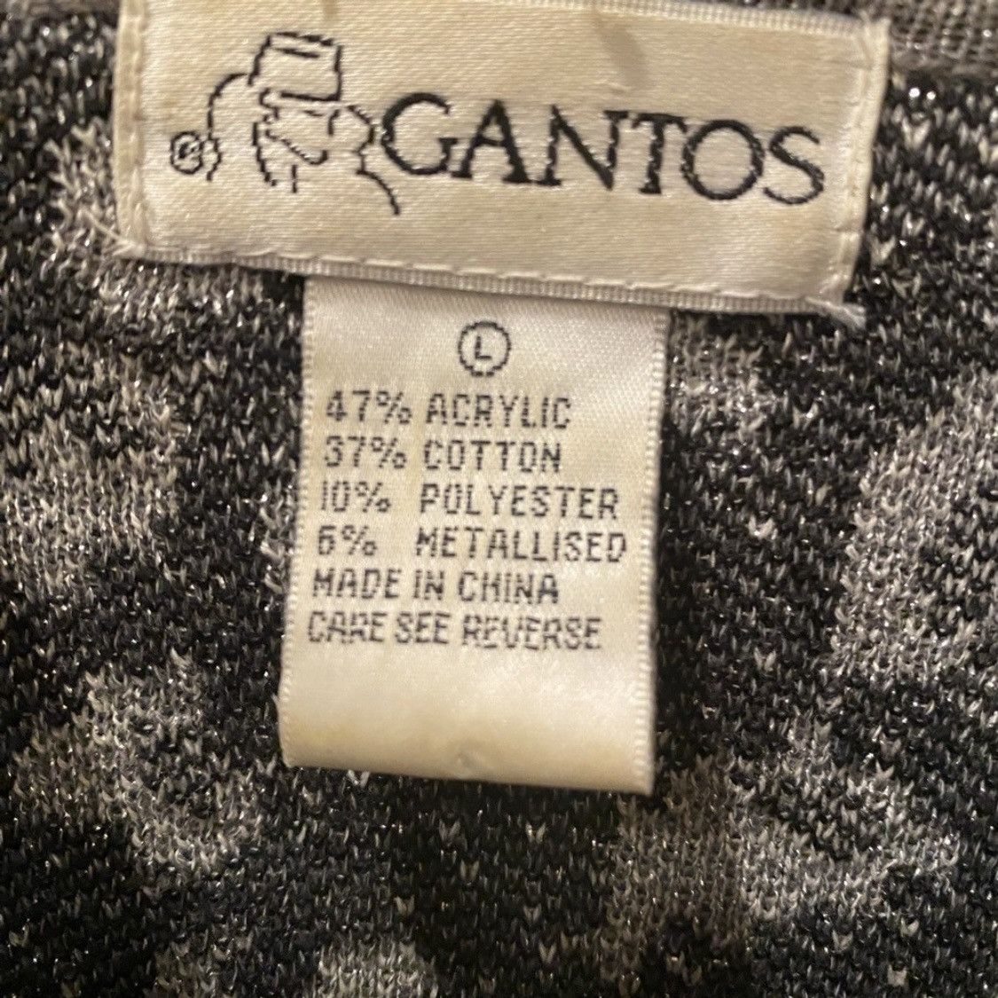 Vintage Vintage 80s Animal Print Zip Cardigan Silver Gray Black L Size L / US 10 / IT 46 - 5 Thumbnail