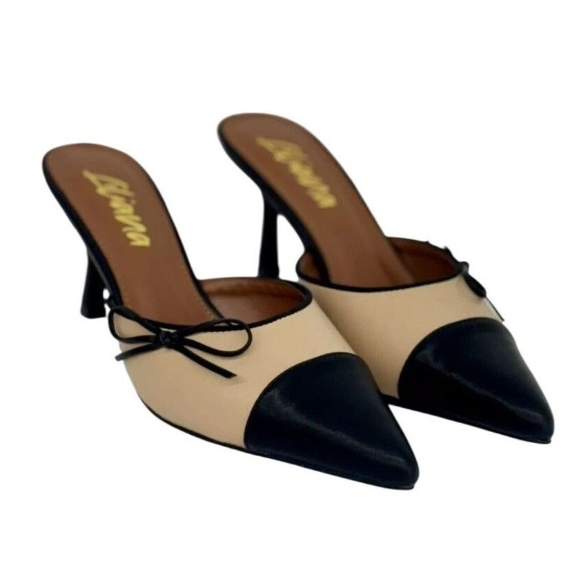 Other LILIANA / Mindi-1 / Vintage-Inspired/ Beige & Black / Sling Size US 10 / IT 40 - 4 Thumbnail