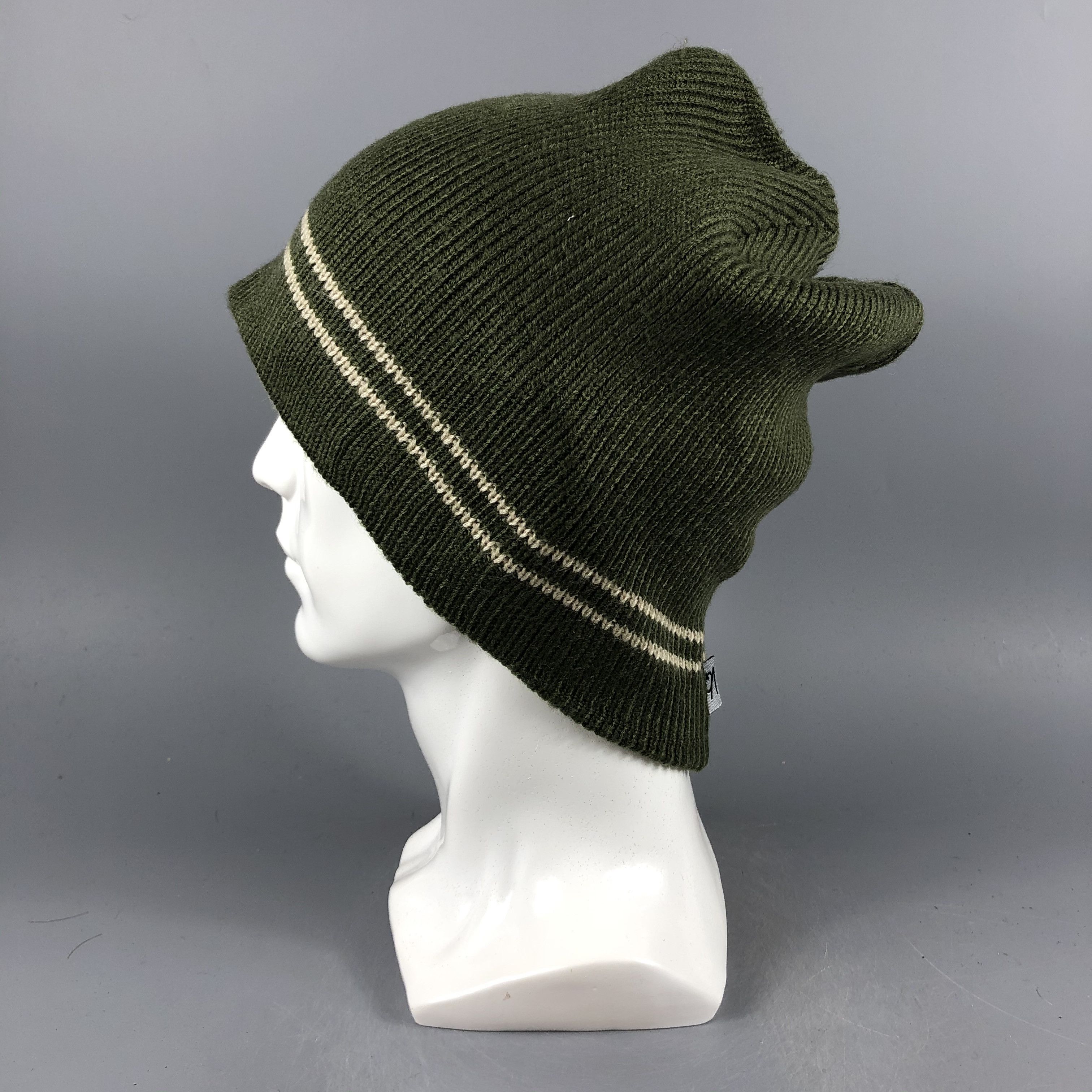 Japanese Brand × Vintage Japanese Brand Stripe Beanie Snow Hat Snow Cap -D1183 Size ONE SIZE - 1 Thumbnail