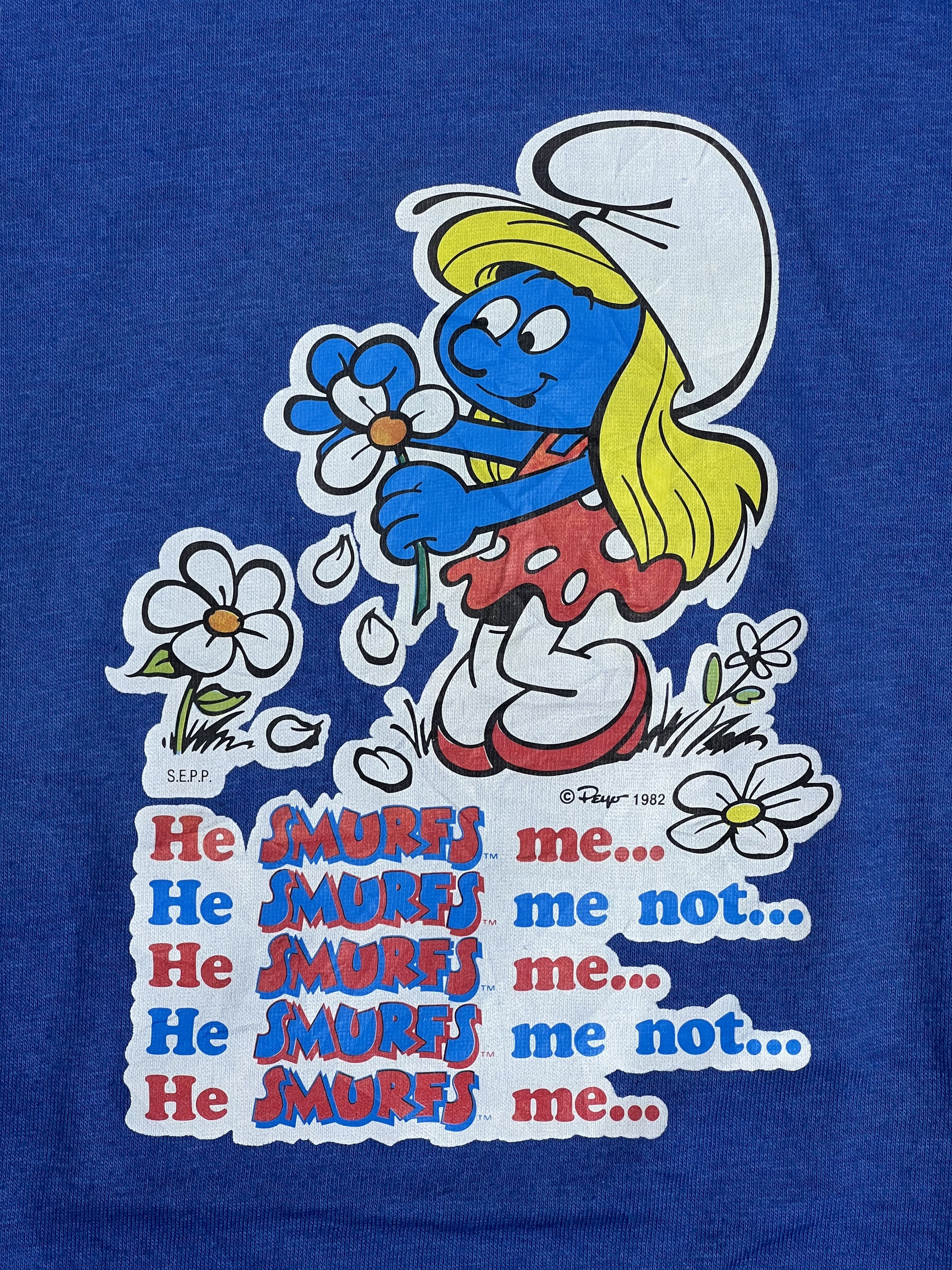 Cartoon Network Vtg 80s Smurfette The Smurfs Animation Promo Tee (M) GTMD894 Size US M / EU 48-50 / 2 - 2 Thumbnail