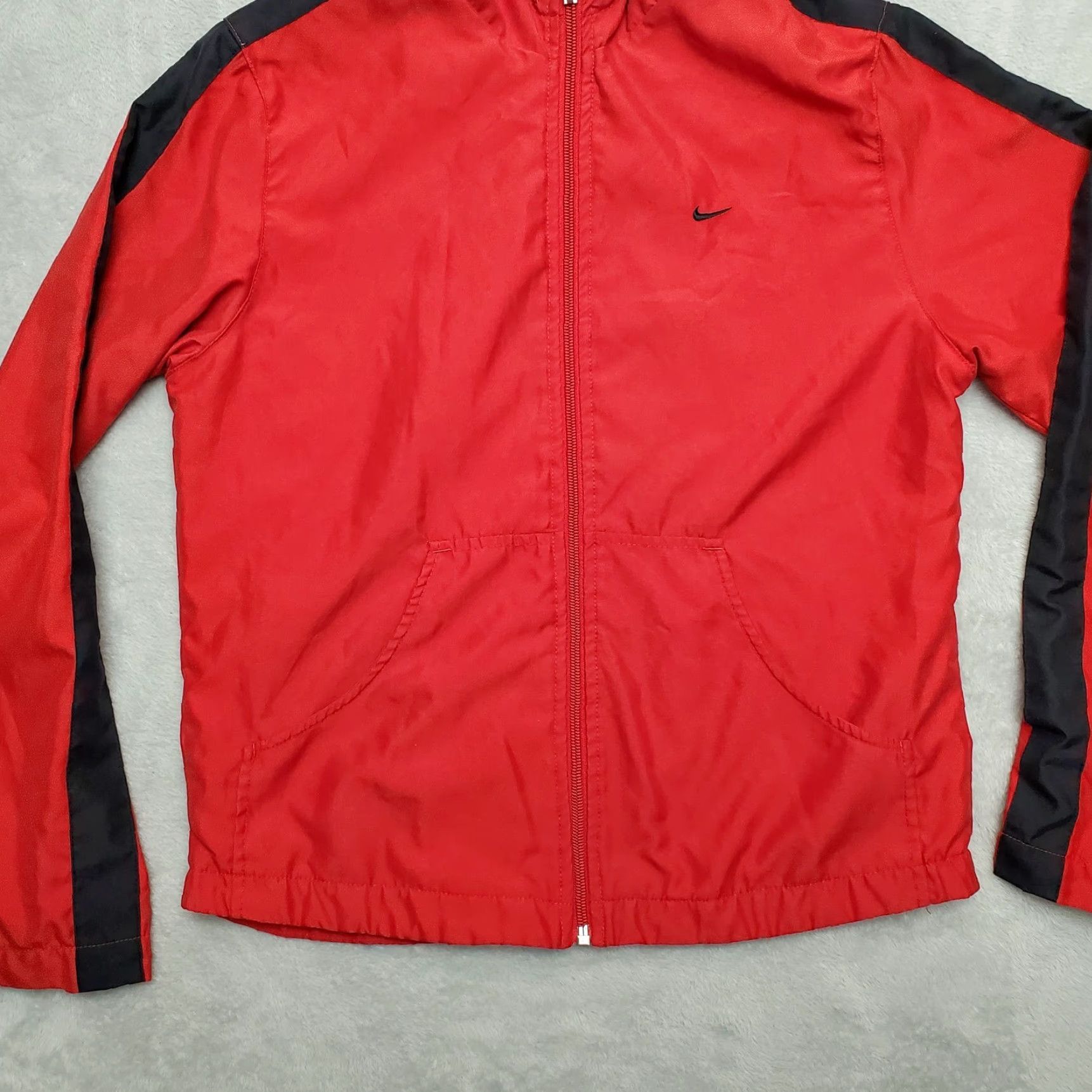 Nike VINTAGE Nike Hoodie Womens S Red Hooded Jacket Swoosh Logo Casual Outdoors Jacket Size S / US 4 / IT 40 - 3 Thumbnail