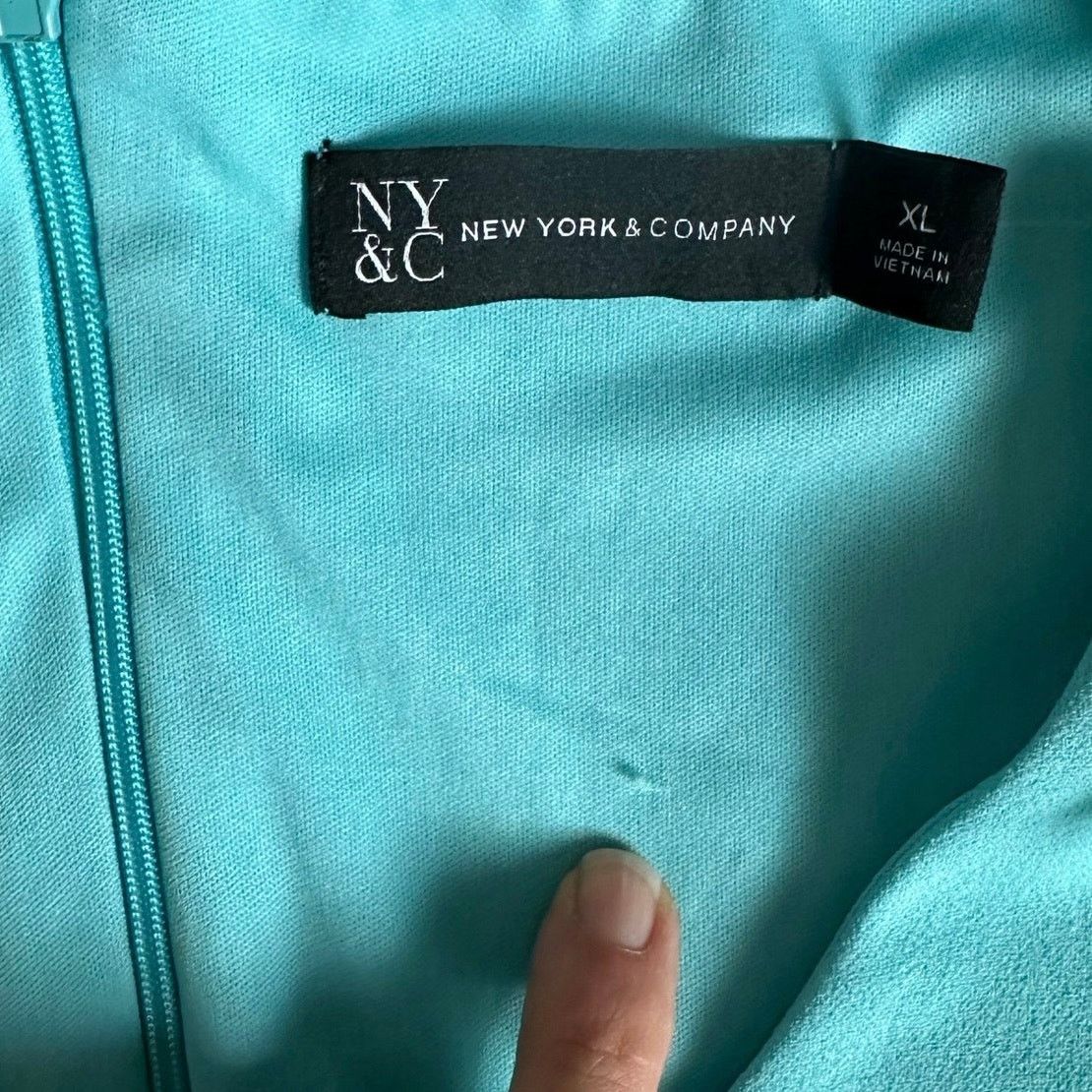 Other New York & Company Dress Turquoise Blue X-Large Belted NWT Size XL / US 12-14 / IT 48-50 - 16 Thumbnail