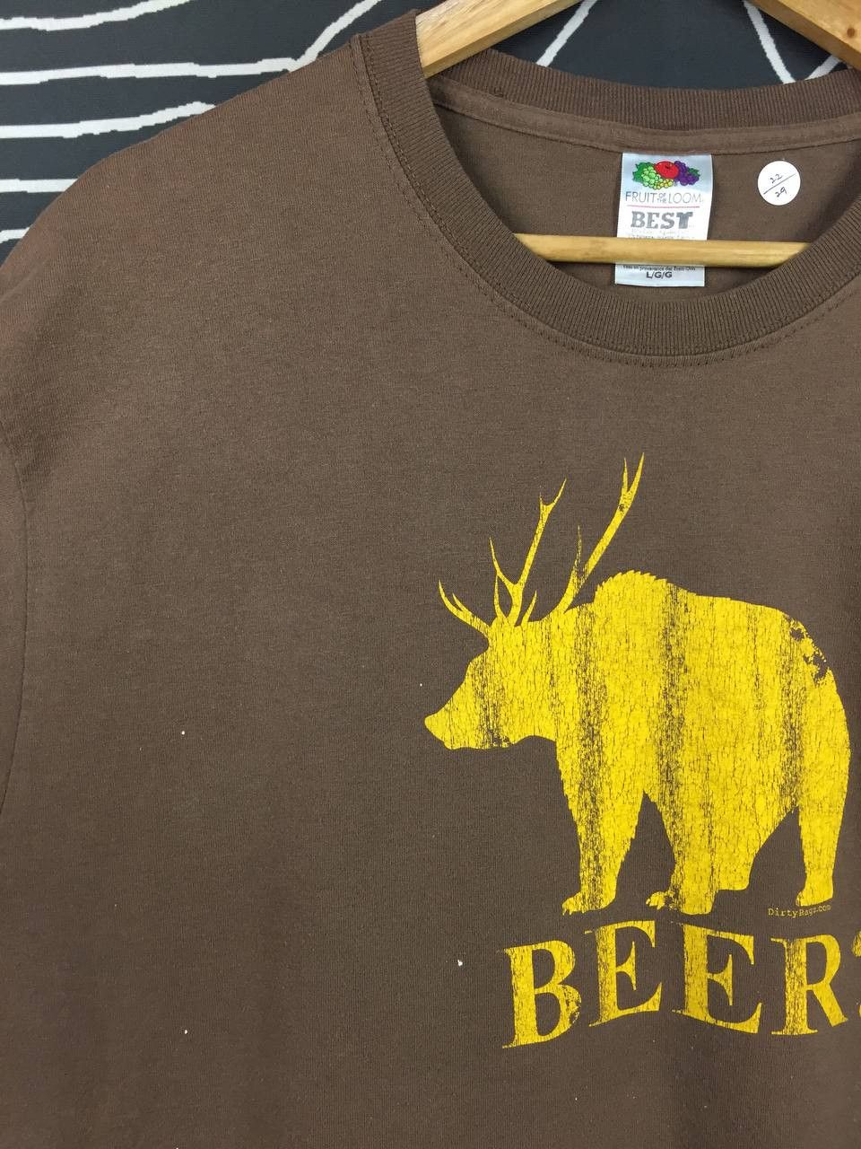 Vintage Vtg Y2K FOTL 50/50 DirtyRagz Beer Deer Bear Novelty Tee Size US L / EU 52-54 / 3 - 4 Thumbnail