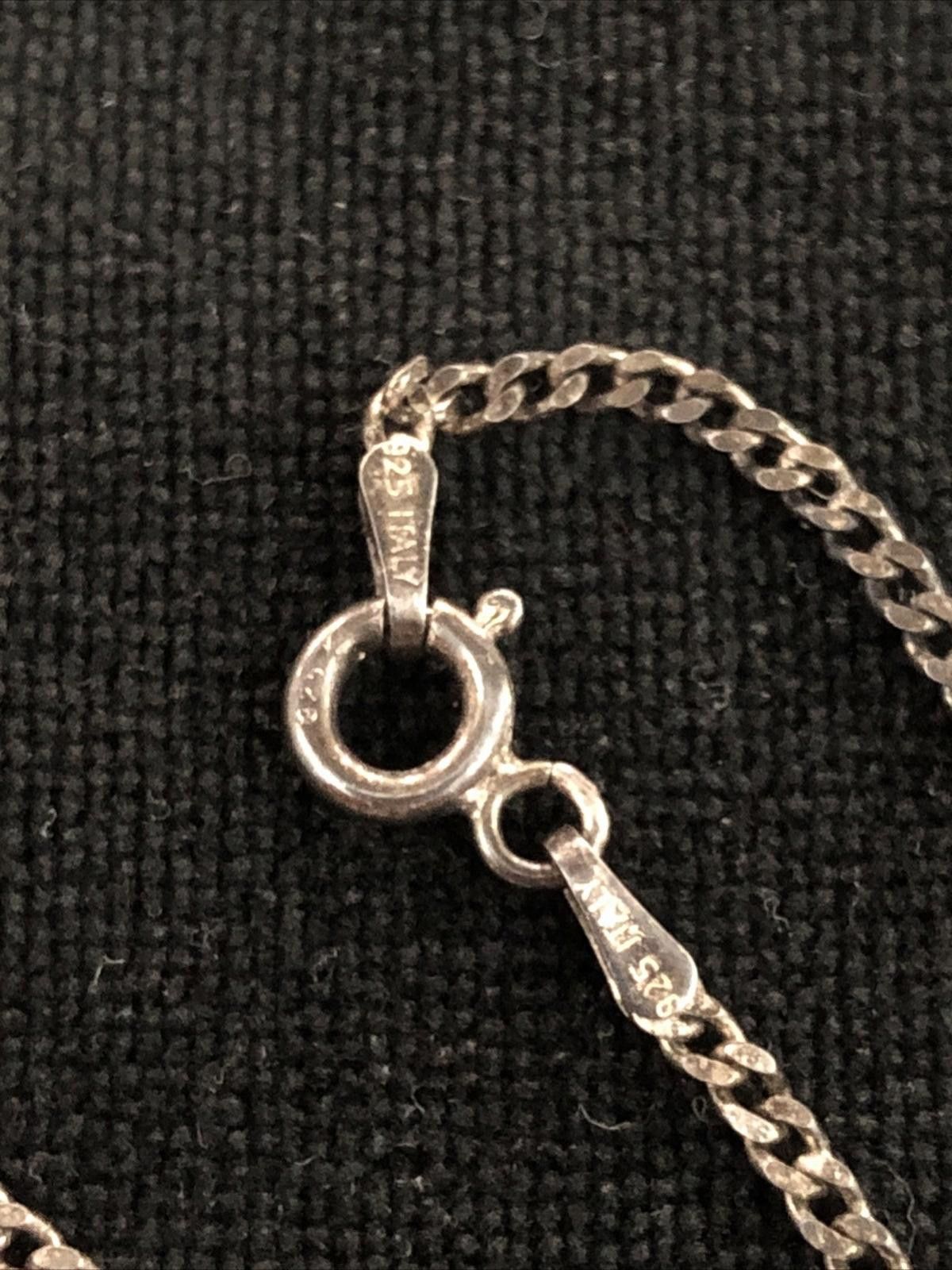 Other Vintage Silver Chain 18 Inch & Silver Pendant With Wood Size ONE SIZE - 4 Thumbnail
