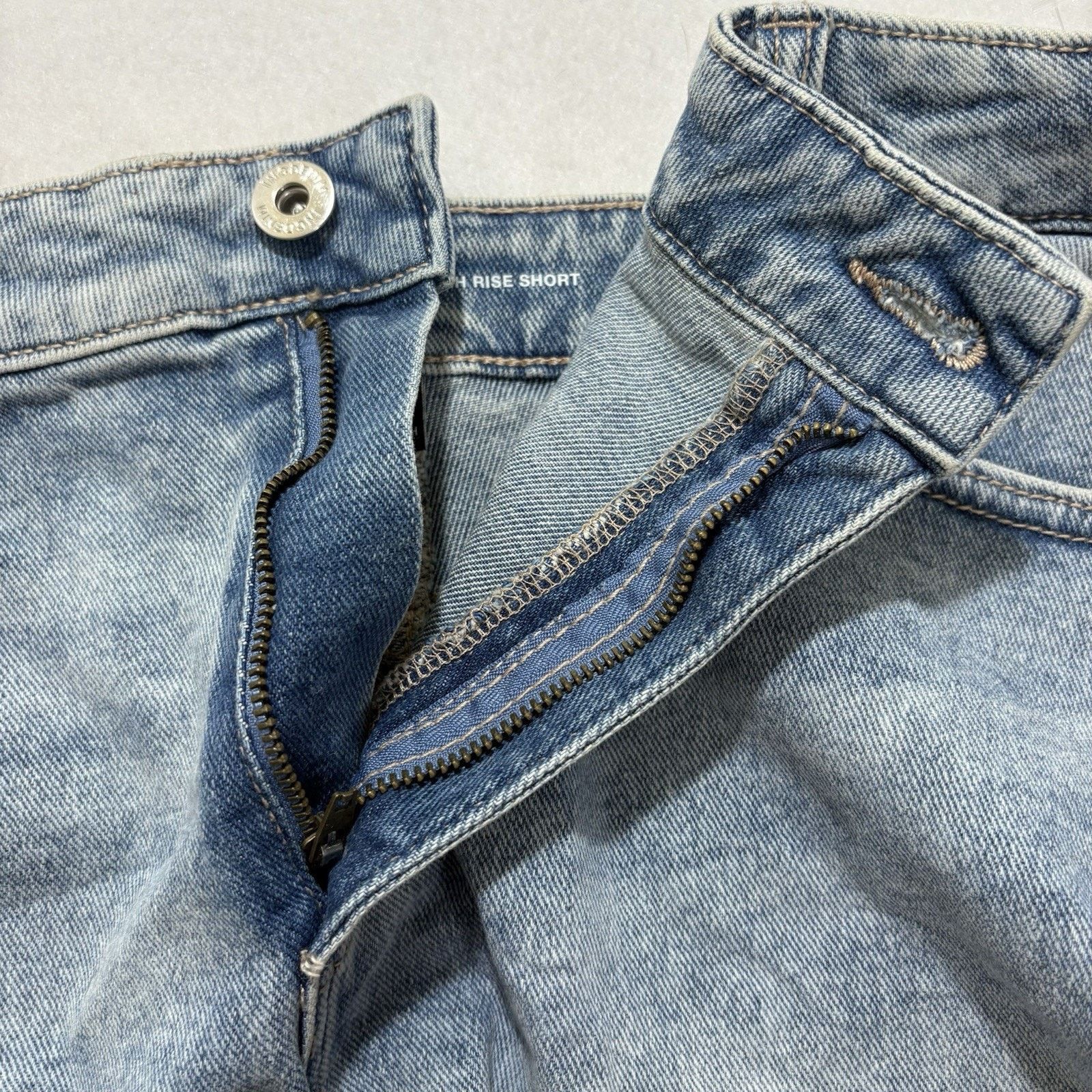 Other INC Denim 18 High Rise Jean Shorts 3” Inseam Frayed Ripped Size 40" / US 18 - 8 Thumbnail