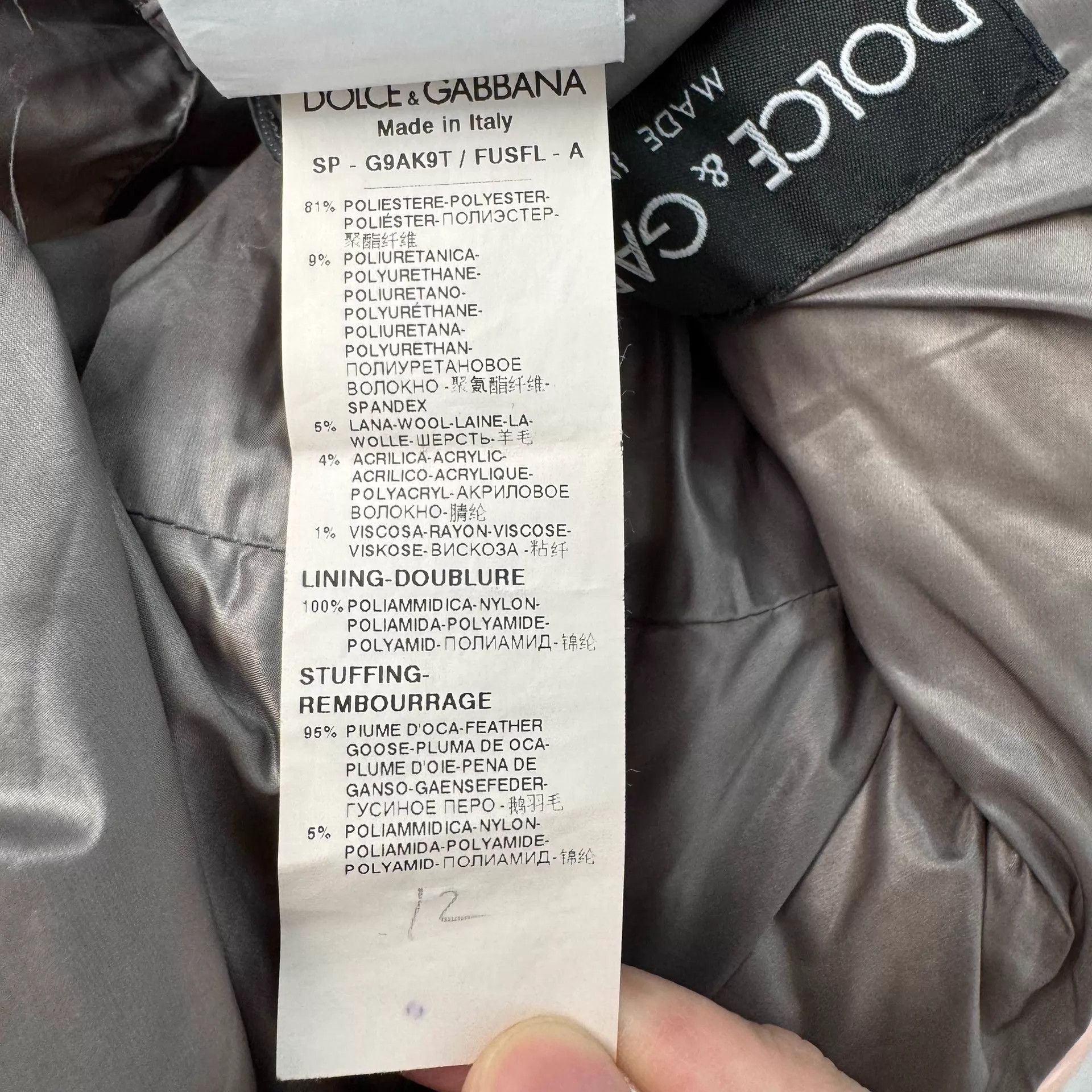Dolce & Gabbana DG leather tag down jacket 48 98 New Size XL / US 12-14 / IT 48-50 - 6 Thumbnail