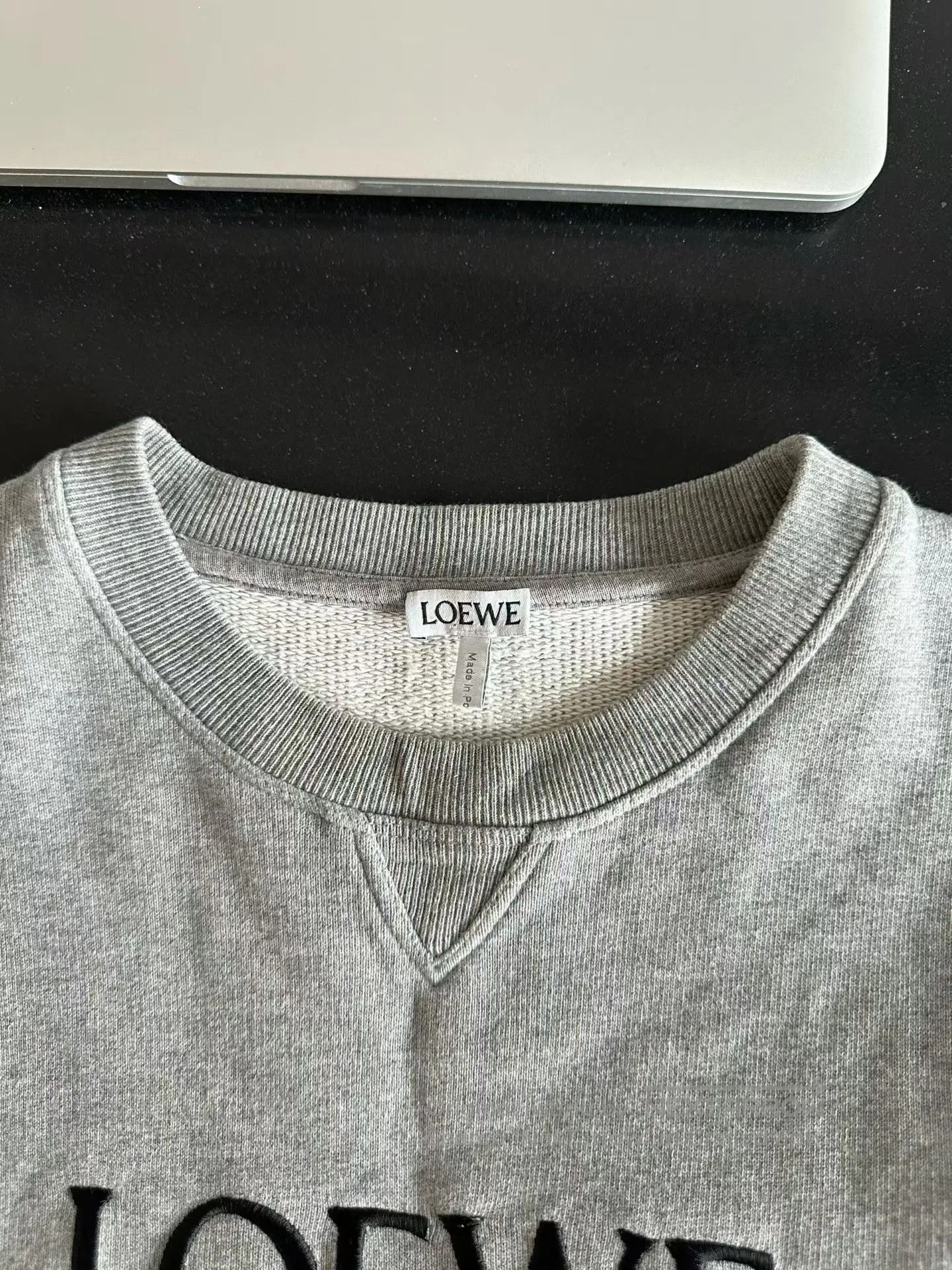 Loewe Loewe Grey Color Block Embroidered Sweatshirt| Size US M / EU 48-50 / 2 - 3 Thumbnail