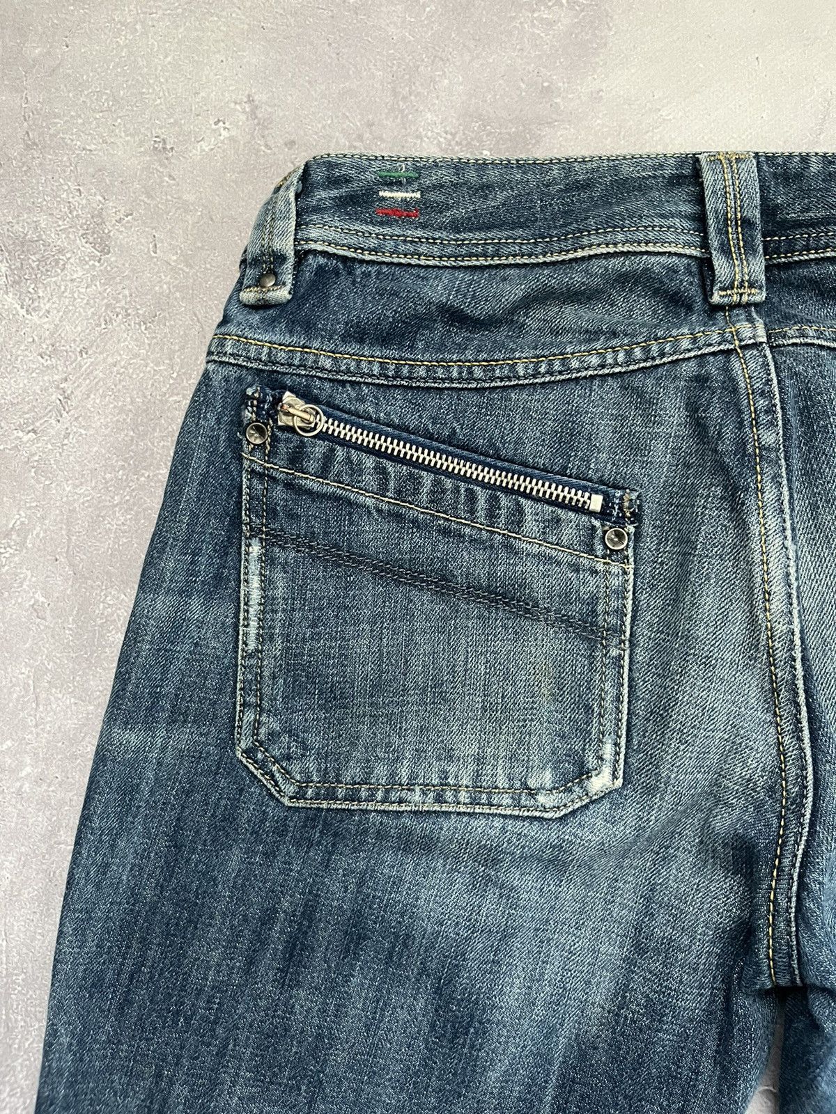 Diesel VINTAGE DIESEL KEATE Y2K STYLE WASHED BLUE ZIP POCKET JEANS Size 28" / US 6 / IT 42 - 12 Thumbnail