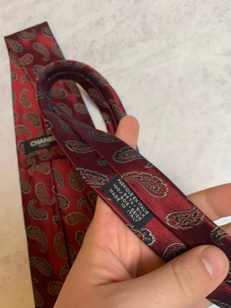 Chanel 90S Silk Tie Vintage Size ONE SIZE - 2 Thumbnail