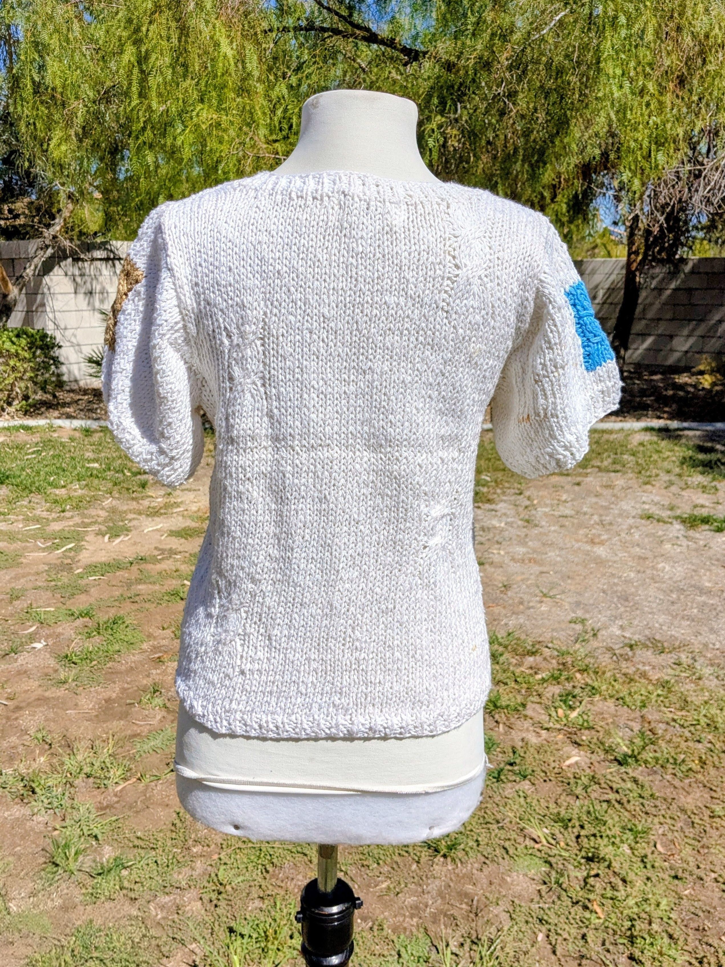Other 1980s The Eagle's Eye Petite Knit Geometric Shapes Sweater Size S / US 4 / IT 40 - 4 Thumbnail