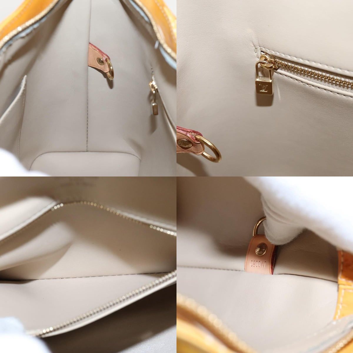 Louis Vuitton LOUIS VUITTON Monogram Vernis Houston Hand Bag Beige M91004 Size ONE SIZE - 12 Thumbnail